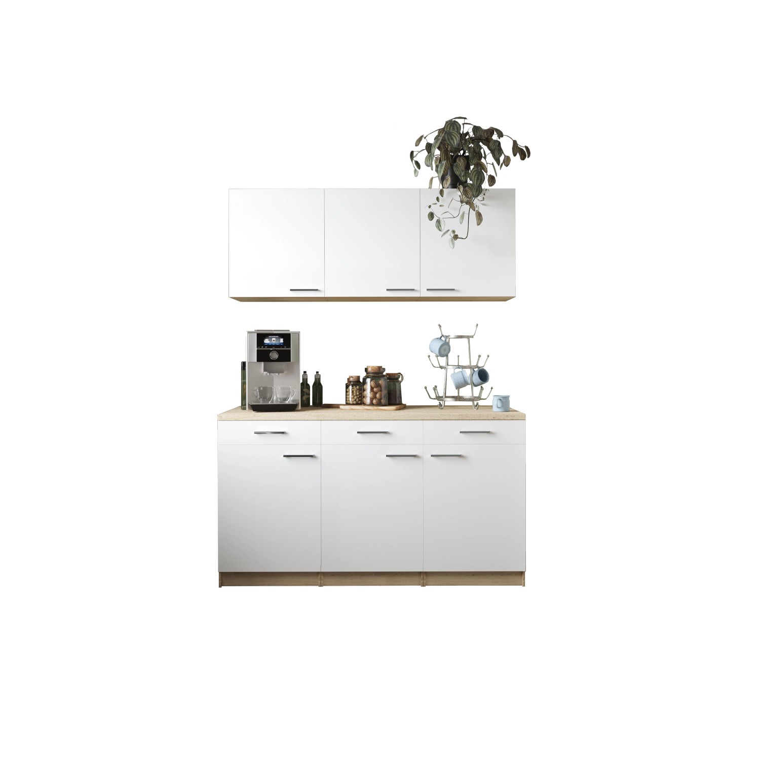 Respekta Küchenmöbel-Set 12 Merle 150 cm Weiß günstig online kaufen