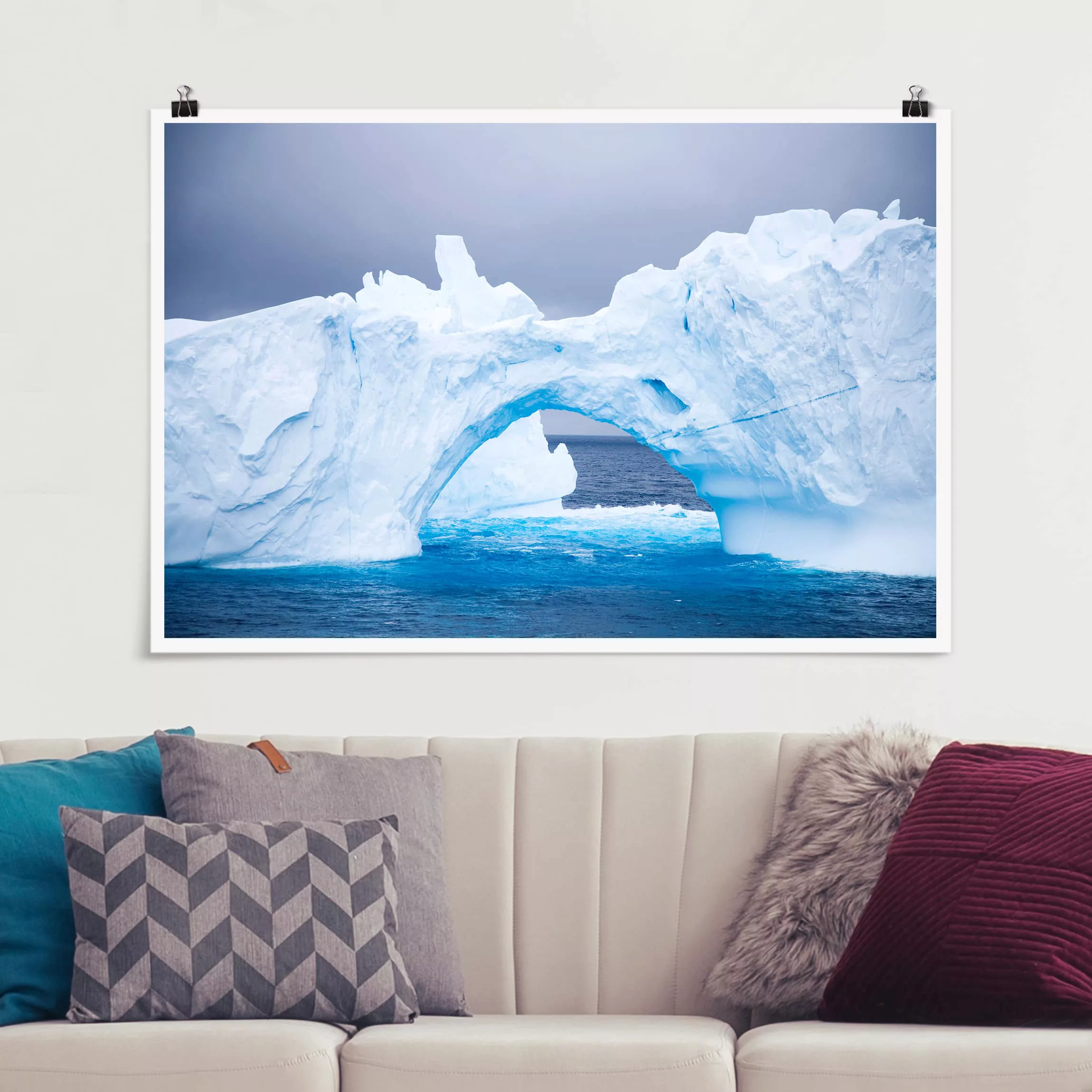 Poster Strand - Querformat Antarktischer Eisberg günstig online kaufen
