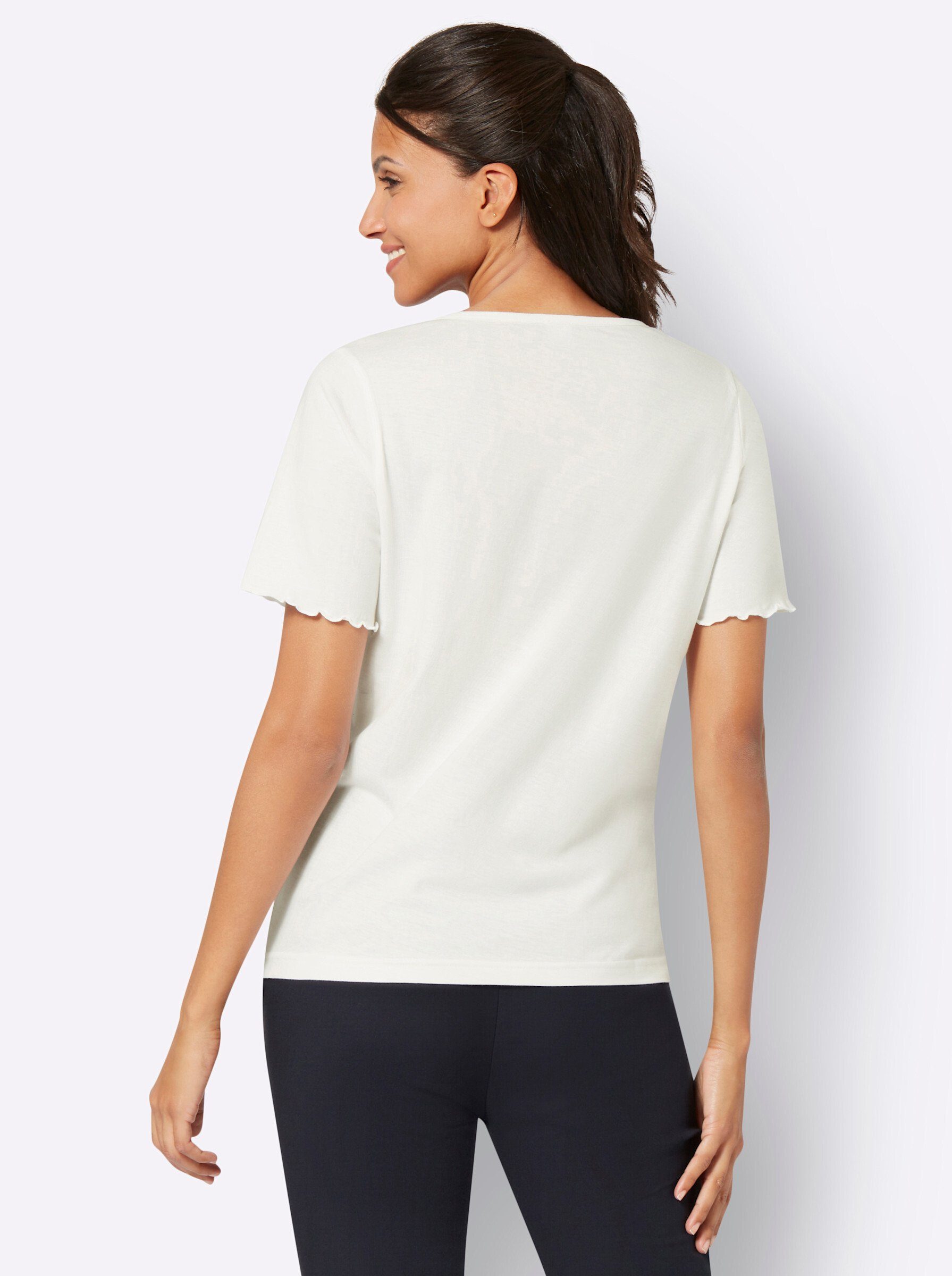 Classic Basics Kurzarmshirt "V-Shirt", (1 tlg.) günstig online kaufen