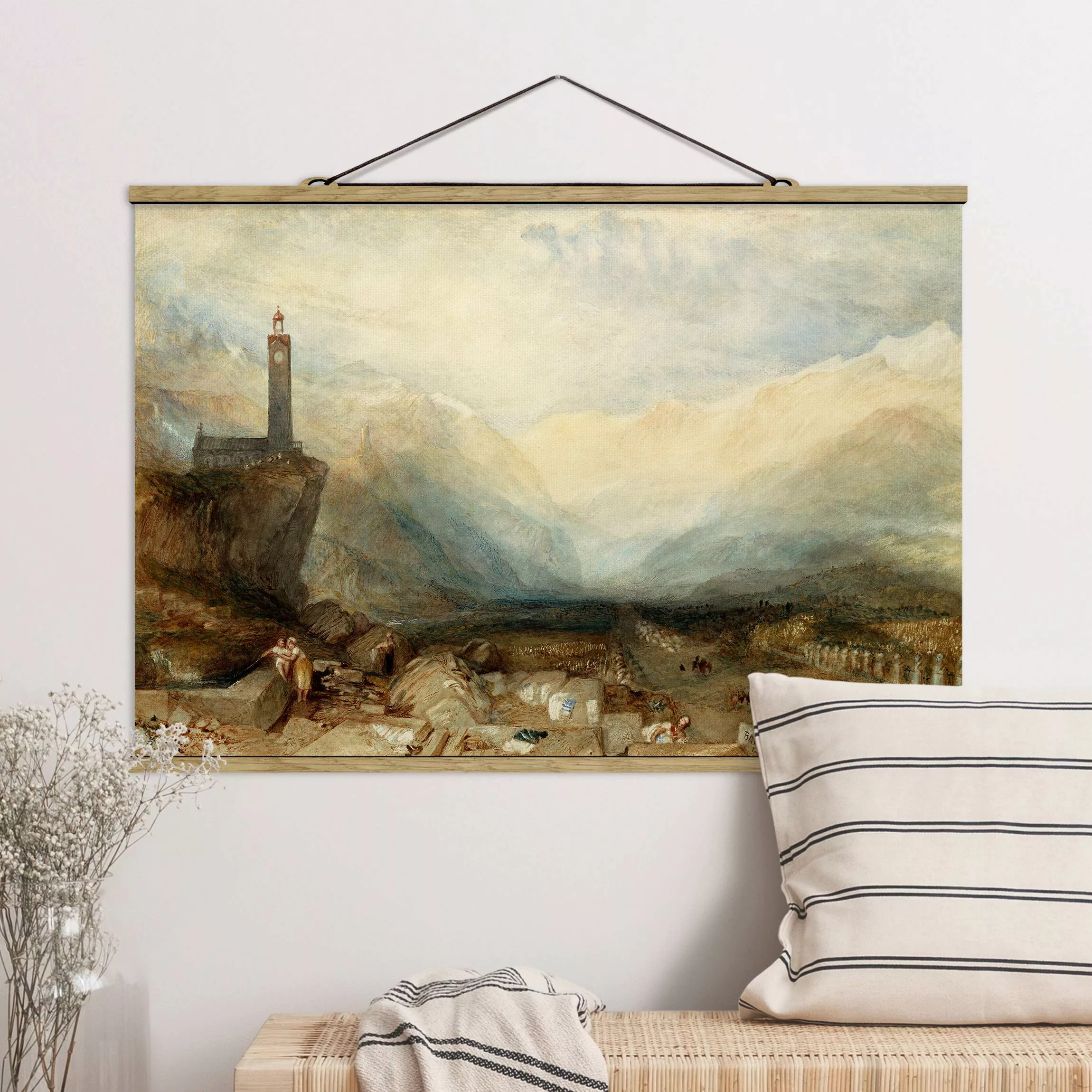 Stoffbild Kunstdruck mit Posterleisten - Querformat William Turner - Splüge günstig online kaufen