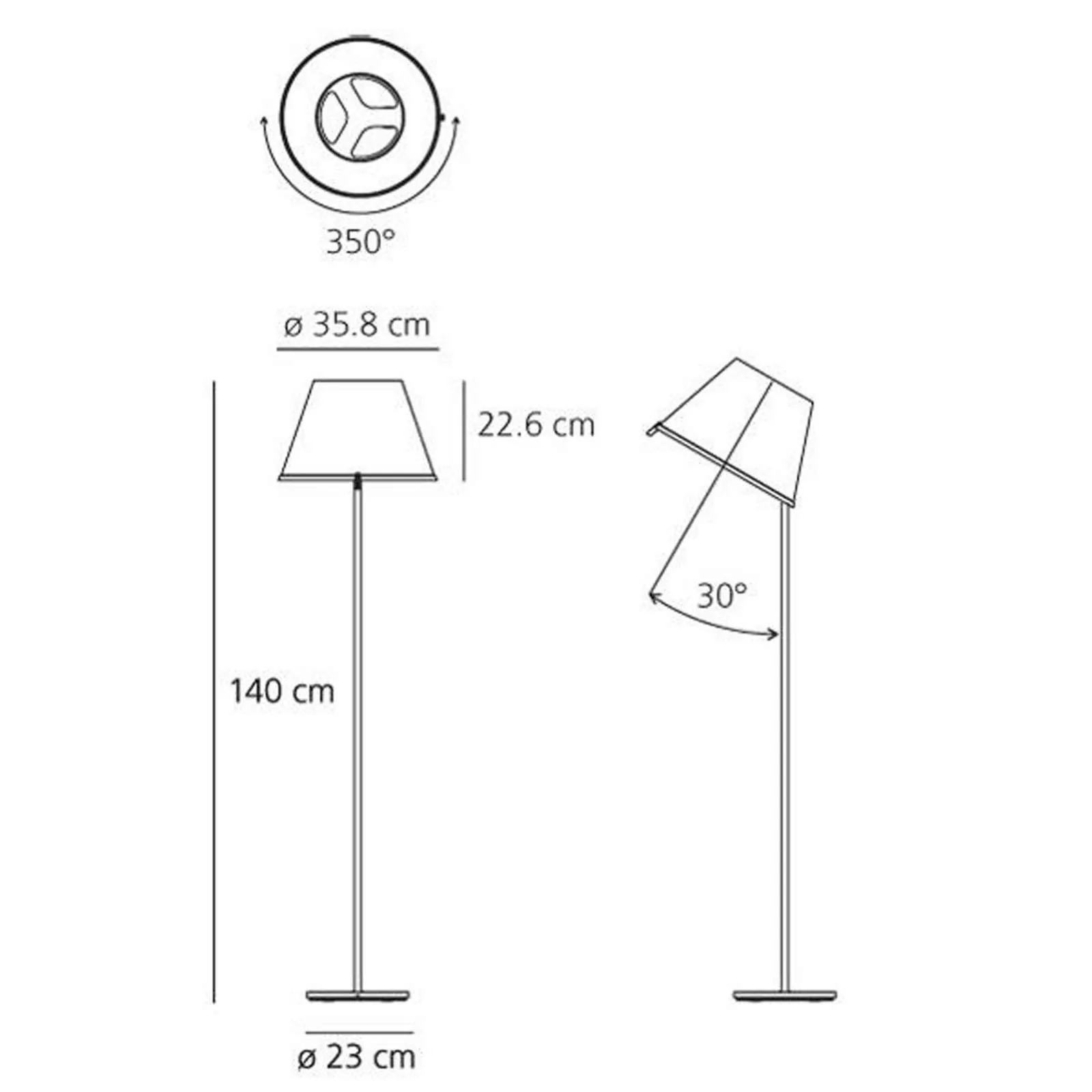 Artemide - Choose Terra Stehleuchte - weiß/Pergamentschirm/Gestell chrom/H günstig online kaufen