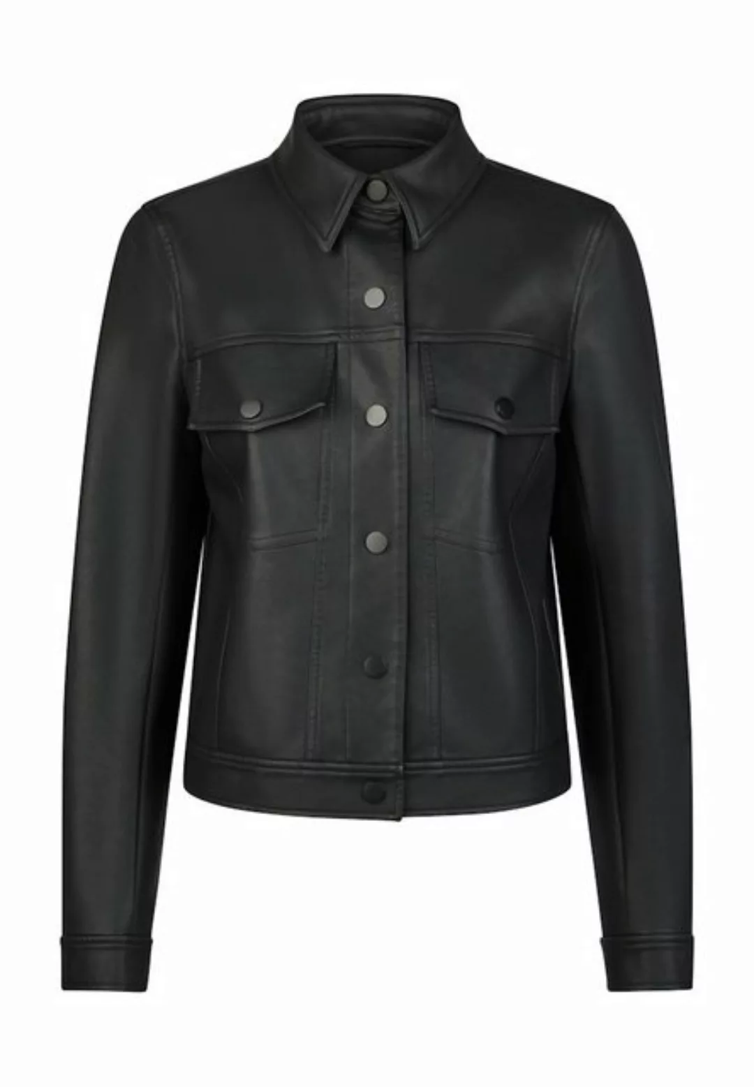 MARC AUREL Outdoorjacke Jacke in Leder-Optik black günstig online kaufen