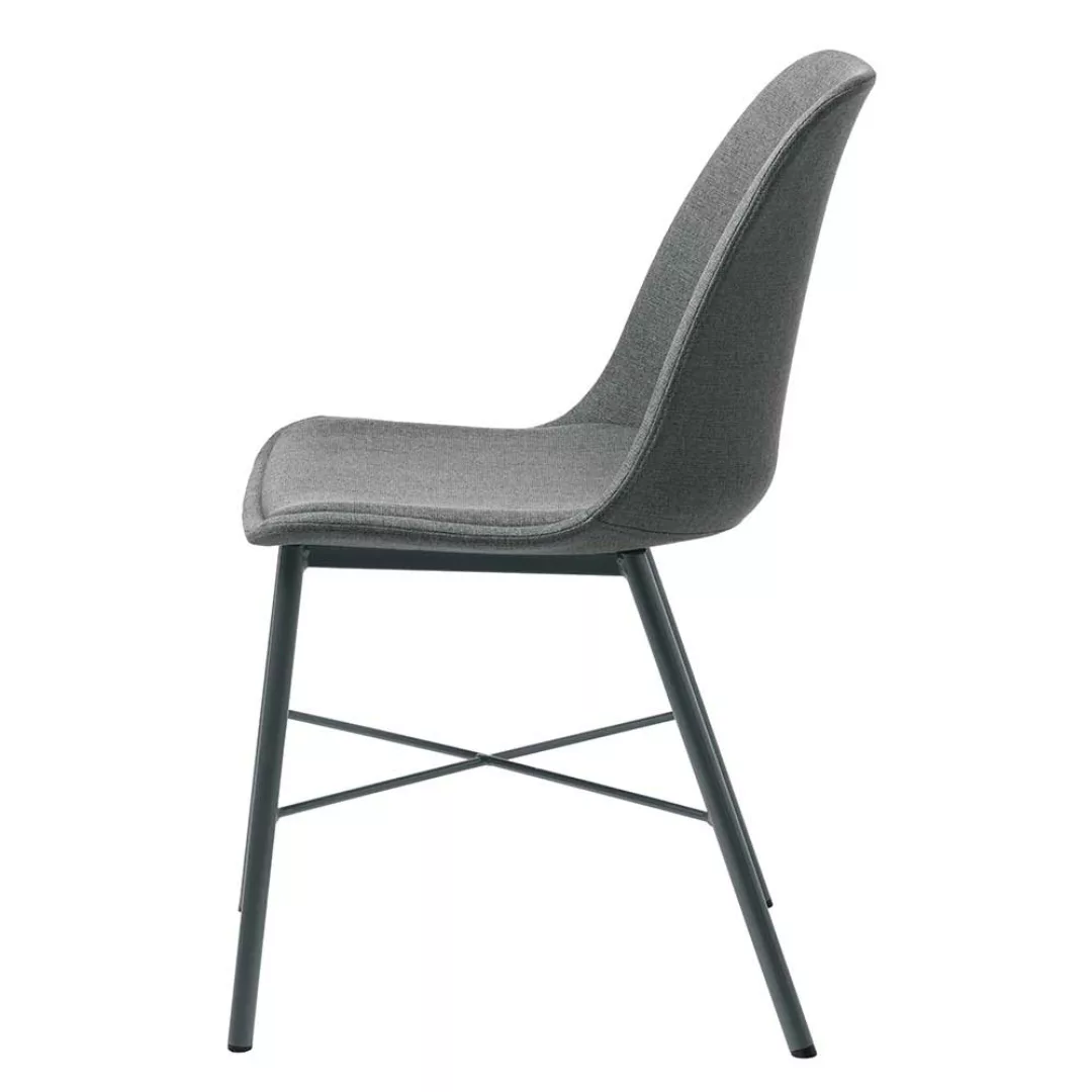 Dunkelgraue Esstisch Stühle 47 cm Sitzhöhe Gestell aus Metall (2er Set) günstig online kaufen