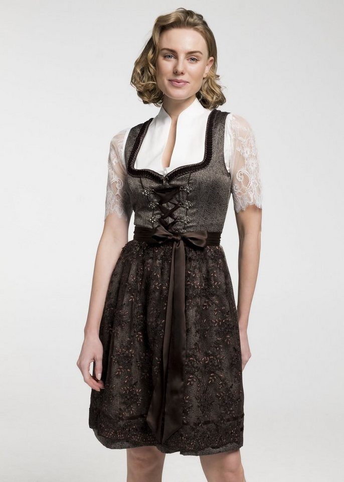 Spieth & Wensky Dirndl Bea mit verspielten Rüschen günstig online kaufen