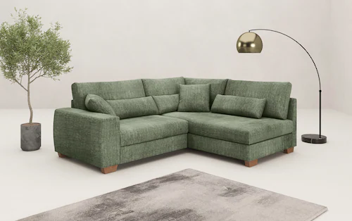 Mr. Couch Ecksofa »Helena L-Form«, Mit Federkern, wahlweise mit Bettfunktio günstig online kaufen
