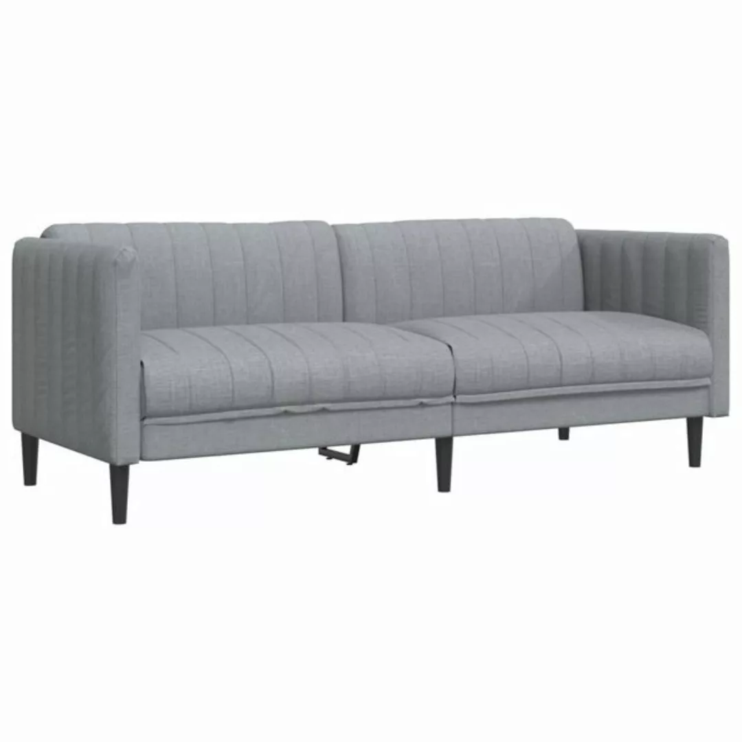 vidaXL Sofa Sofa 3-Sitzer Hellgrau Stoff günstig online kaufen