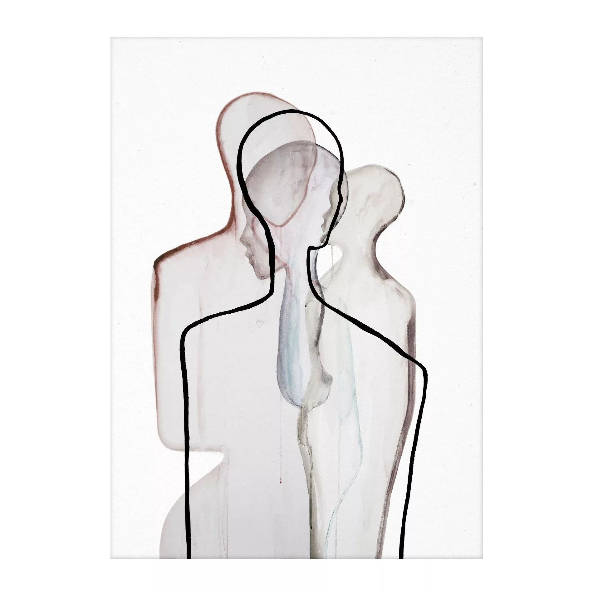 Paper Collective - Mother Kunstdruck 50x70cm - grau, schwarz, braun, weiß/B günstig online kaufen