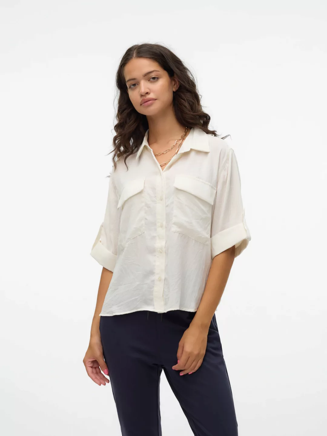 Vero Moda Kurzarmbluse "VMFABIANA 3/4 SHIRT VMA NOOS" günstig online kaufen