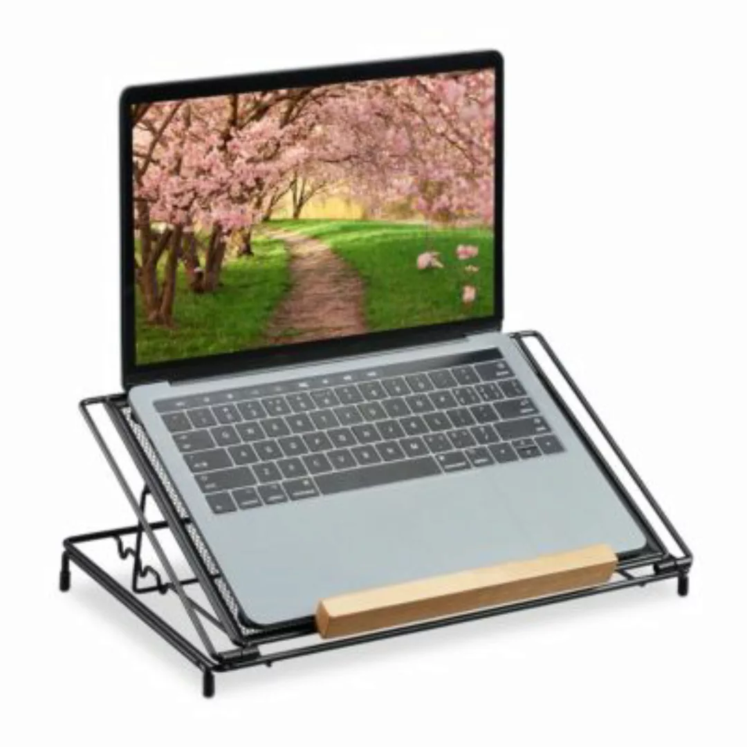 relaxdays Laptop Ständer 13 Zoll schwarz günstig online kaufen