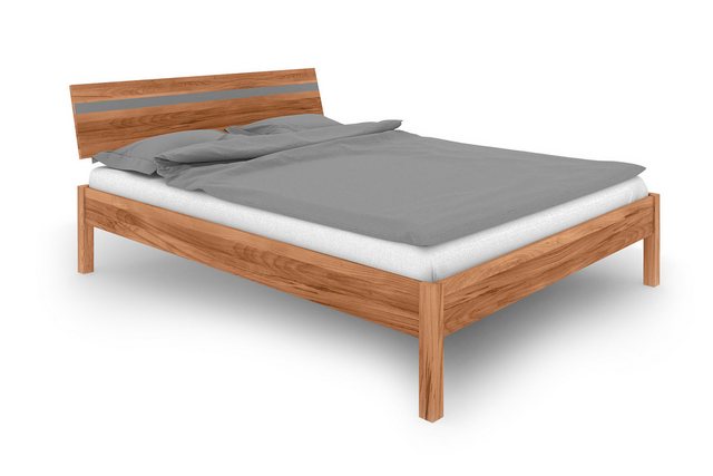 byoak Bett VENTO A-1 140 x 220 aus Massivholz, mit Holzkopfteil, Naturgeölt günstig online kaufen