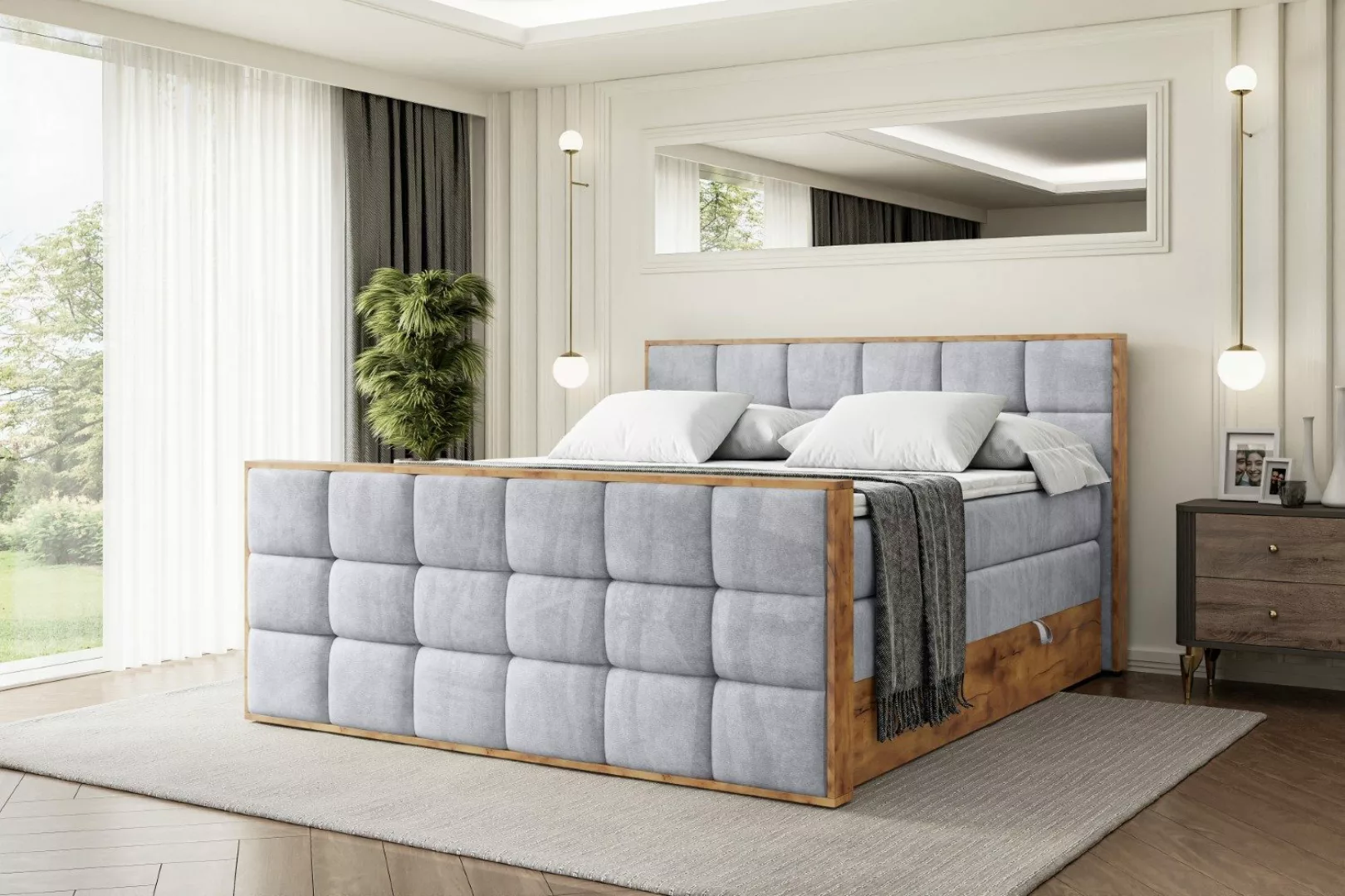 ALTDECOR Boxspringbett LOLLI2-Z KING (Multipocket-Matratze H4, günstig online kaufen