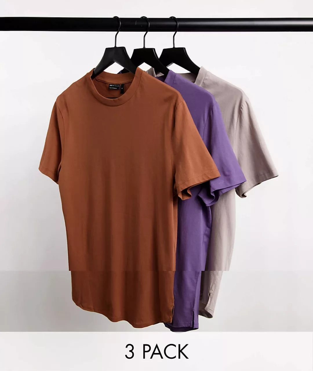 ASOS DESIGN – Longline-T-Shirt aus Bio-Material mit seitlichen Schlitzen im günstig online kaufen