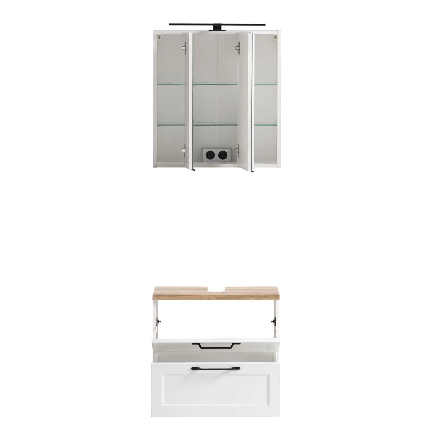 Held Möbel Unterbeckenschrank-Set Padua 60 cm Weiß günstig online kaufen