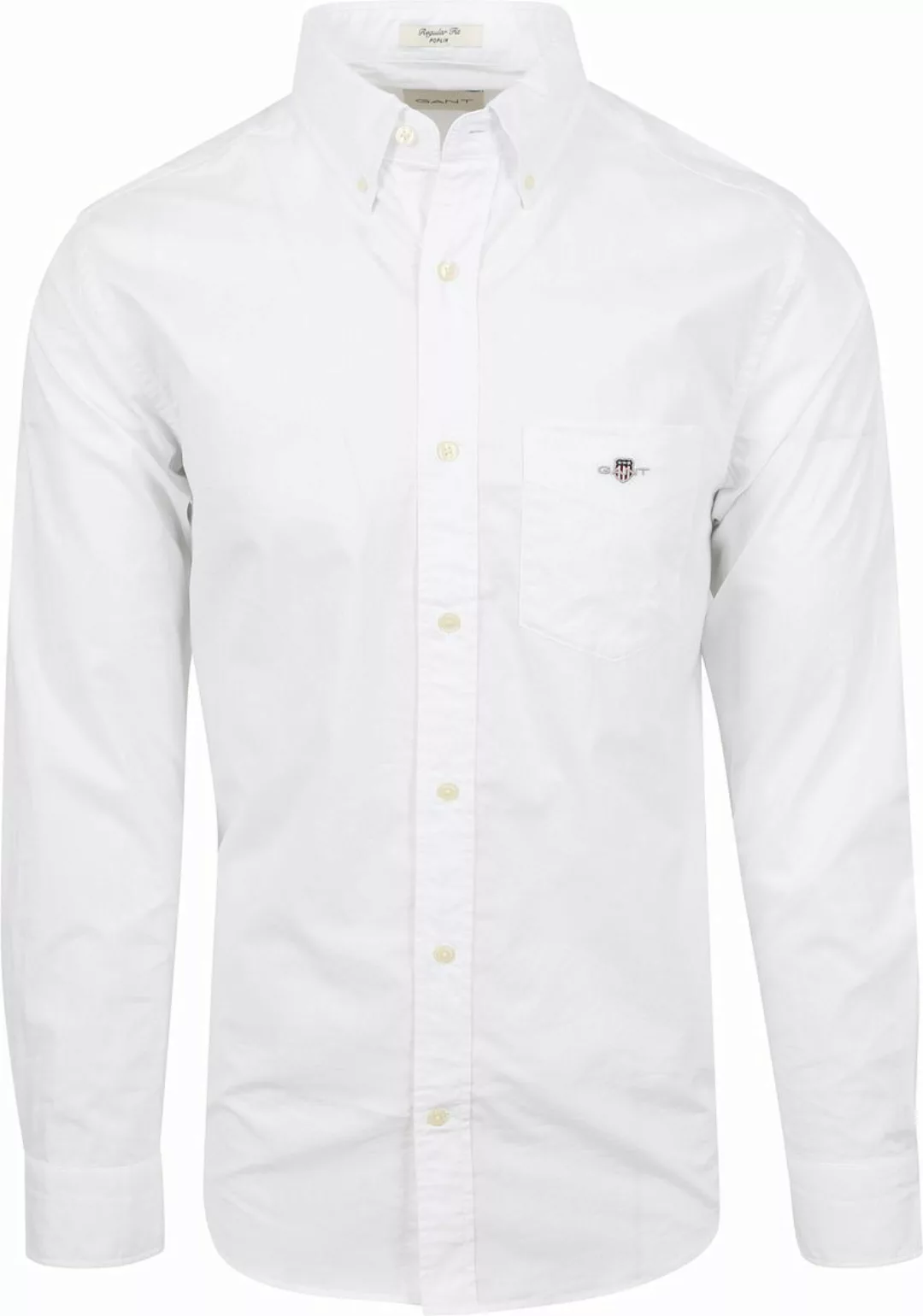 Gant Casual Hemd Poplin Navy - Größe M günstig online kaufen