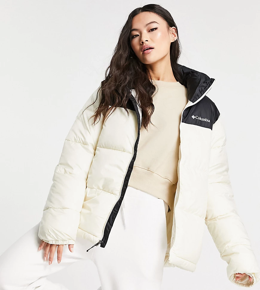 Columbia – Puffect – Jacke in Beige/Schwarz, exklusiv bei ASOS-Neutral günstig online kaufen