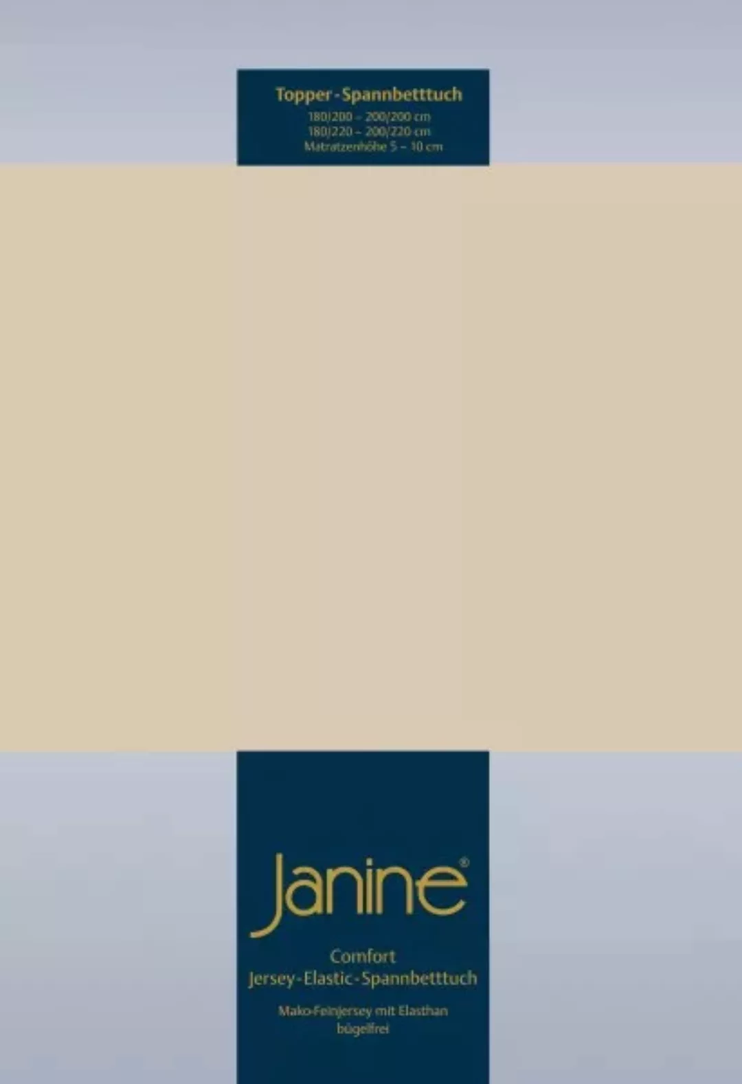 Janine Topper-Spannbetttuch 5001 (für Box-Spring Betten) sand Größe:  150x2 günstig online kaufen