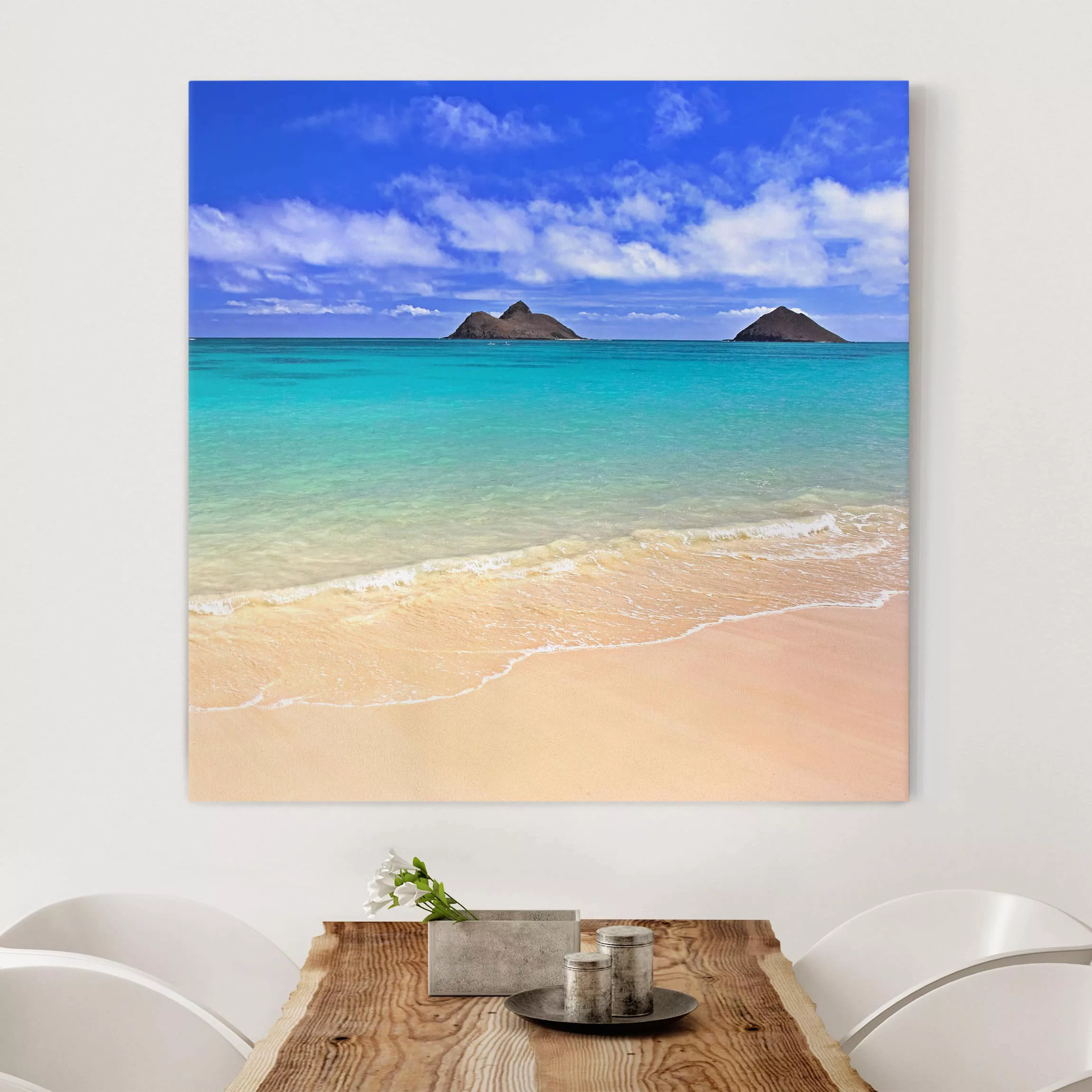 Leinwandbild Strand - Quadrat Paradise Beach günstig online kaufen