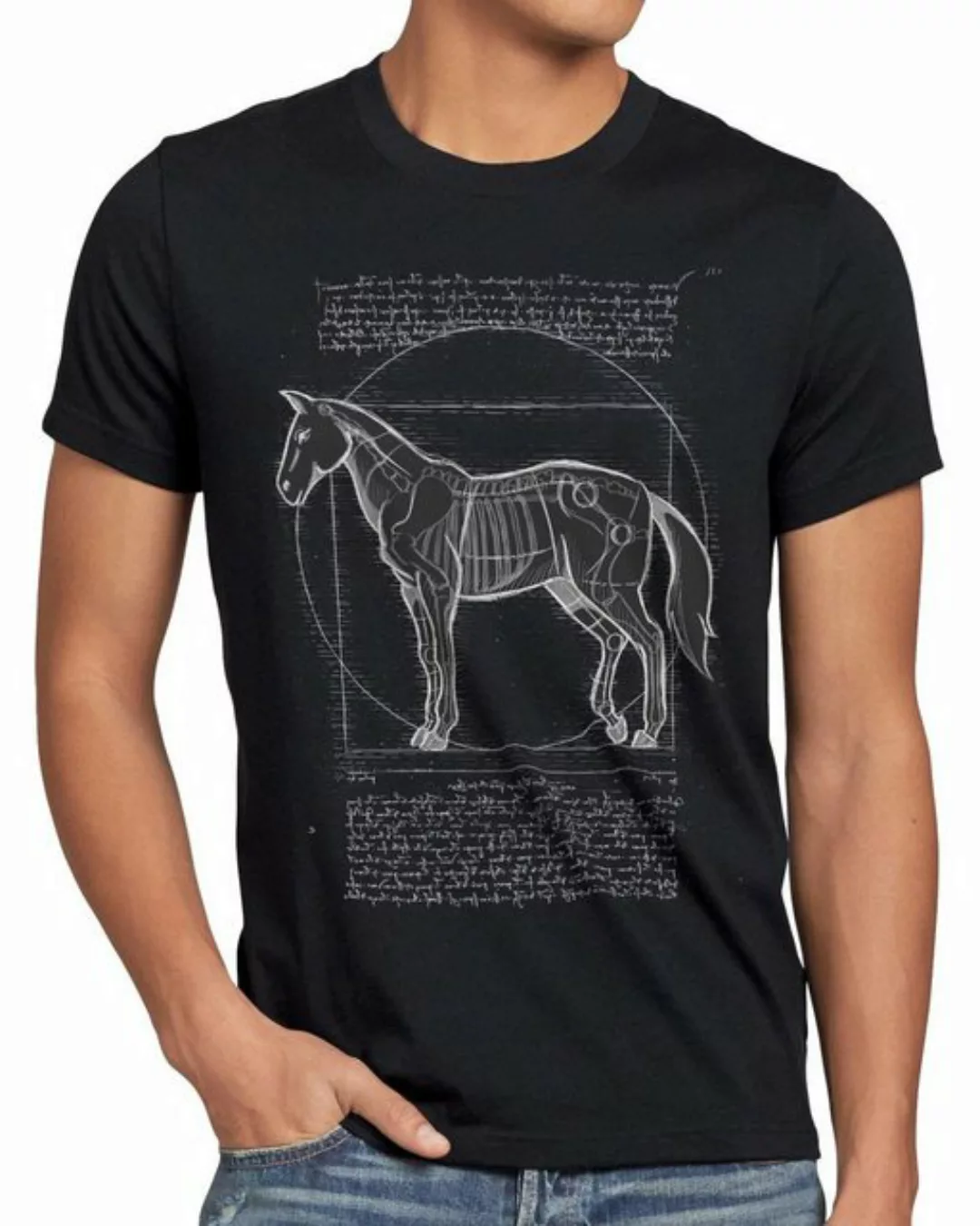 style3 T-Shirt Vitruvianisches Pferd stute hengst pony reiten reiterhof foh günstig online kaufen