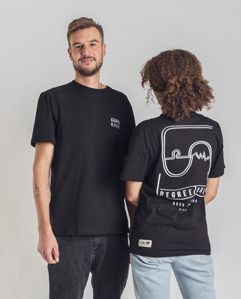 T-shirt Aus Bio-baumwolle - Degree Crew - Schwarz günstig online kaufen