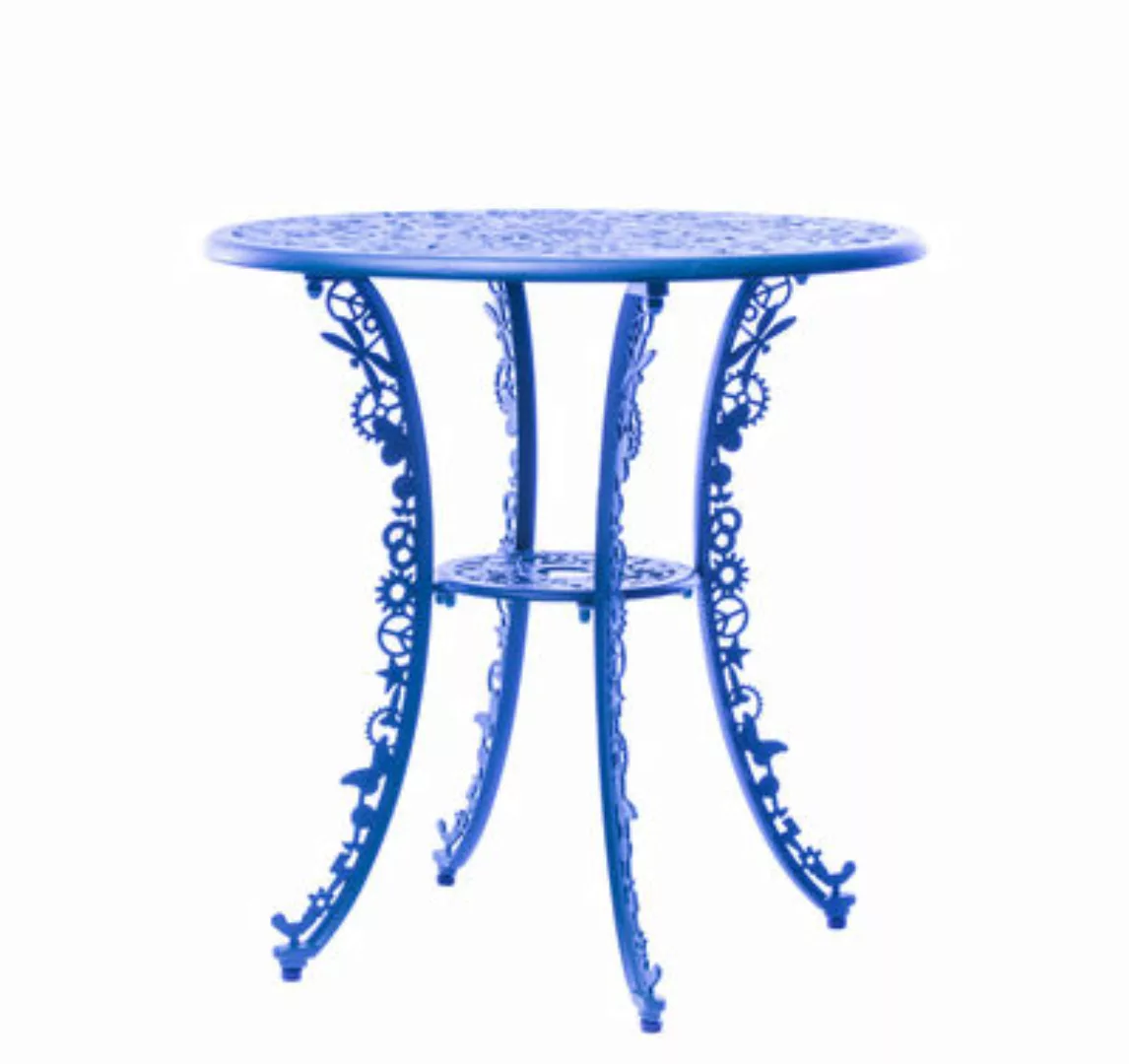 Runder Tisch Industry Garden metall blau / Ø 70 cm - Seletti - Blau günstig online kaufen