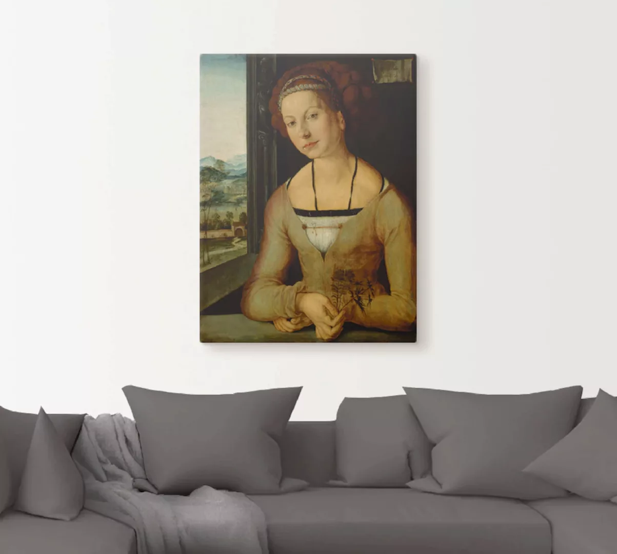 Artland Leinwandbild "Bildnis der Fürlegerin", Frau, (1 St.), auf Keilrahme günstig online kaufen