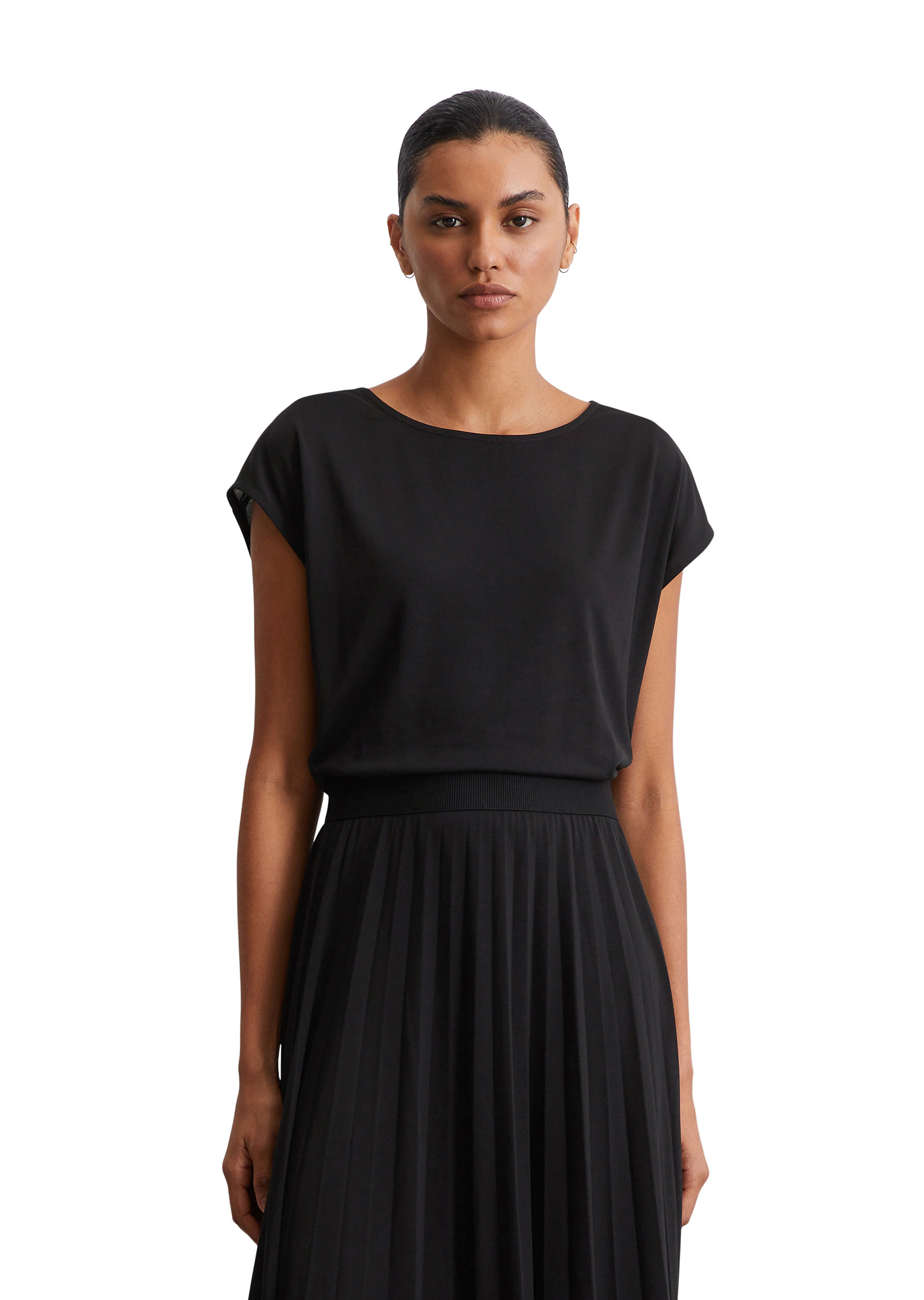 Marc OPolo Jerseykleid "und plissiertem Rock" günstig online kaufen