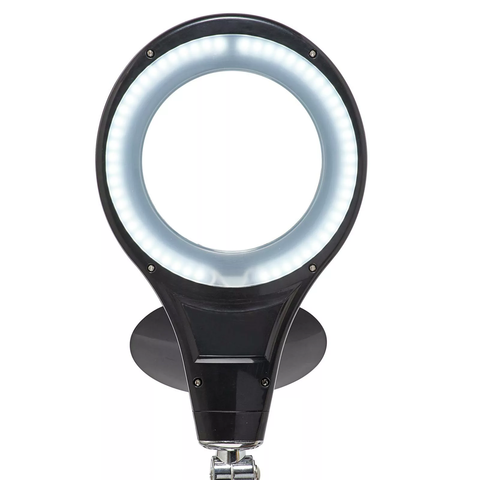 LED-Arbeitsplatzleuchte MAULmakro, schwarz, 46 cm, Standfuß günstig online kaufen
