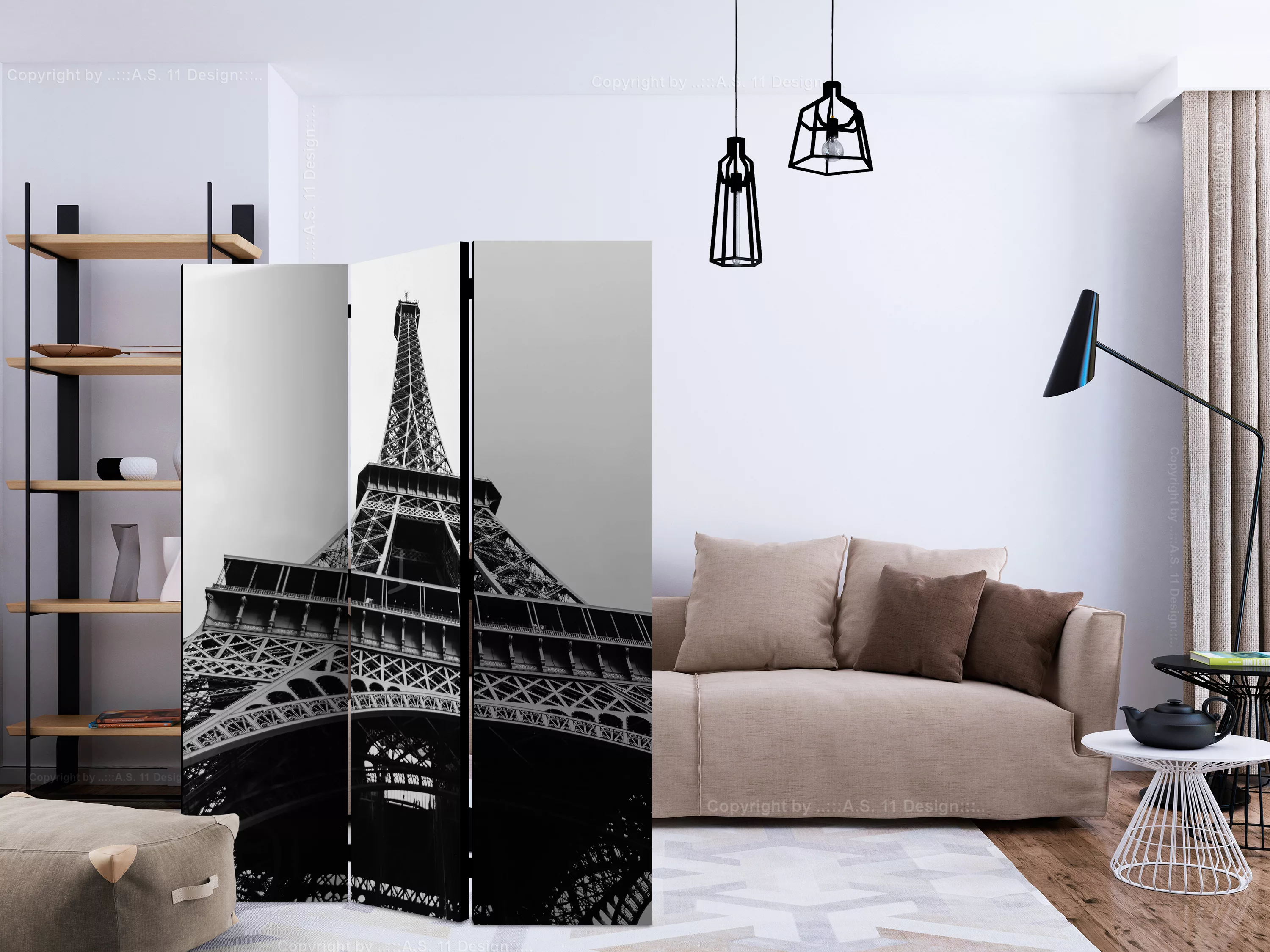 3-teiliges Paravent - Paris Giant [room Dividers] günstig online kaufen