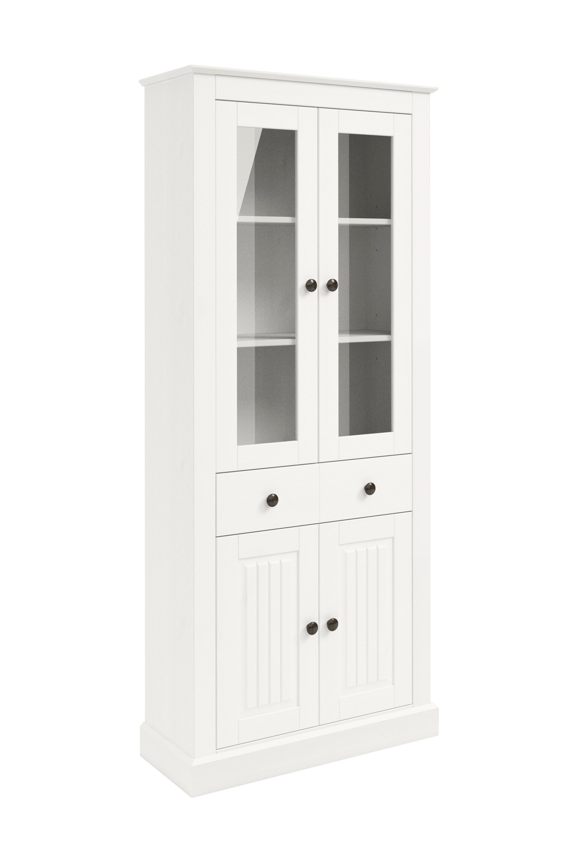 Home affaire Vitrine "Liotta", Mit 2 Glastüren und 1 Schublade günstig online kaufen