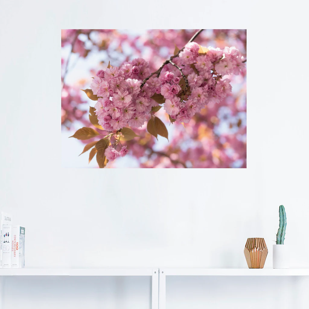 Artland Wandbild »Japanische Kirschblüte in Love I«, Blumen, (1 St.), als L günstig online kaufen