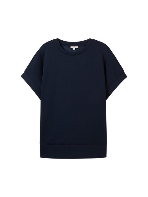 TOM TAILOR PLUS Sweatshirt Plus - Scuba Kurzarm-Sweatshirt günstig online kaufen