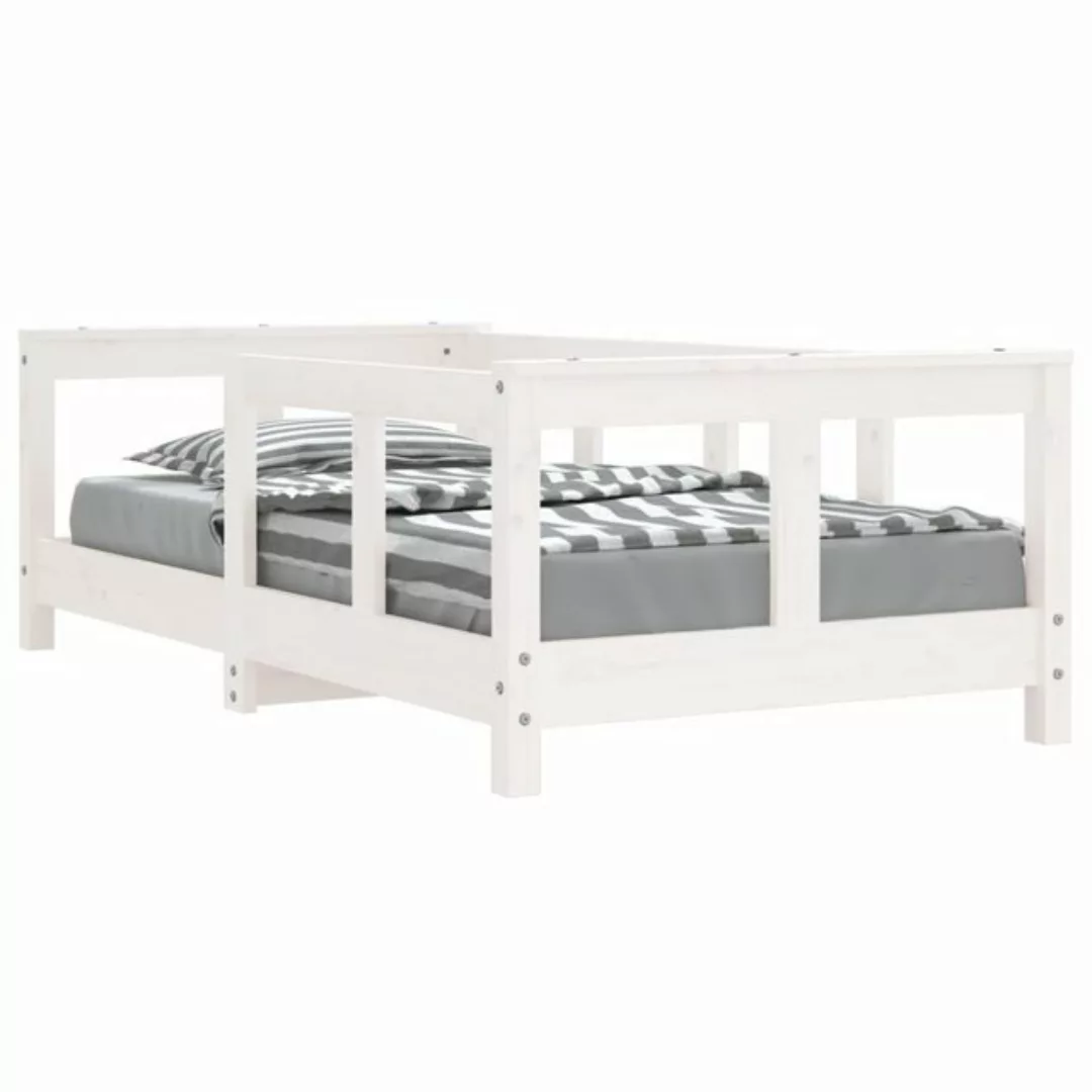 vidaXL Kinderbett, Jugendbett Weiß 70x140 cm Massivholz Kiefer günstig online kaufen