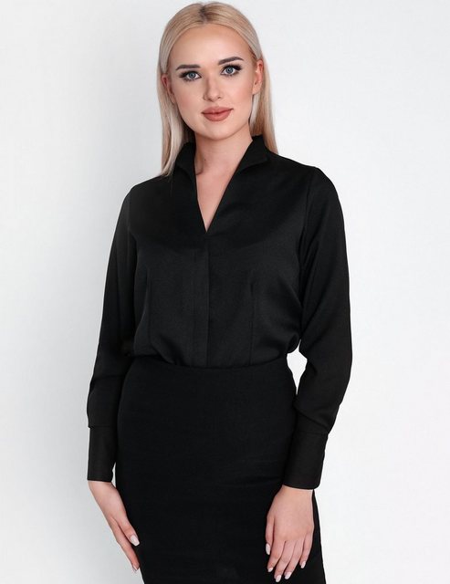 HEVENTON Klassische Bluse Business-Bluse mit Kelchkragen, bügelleicht günstig online kaufen