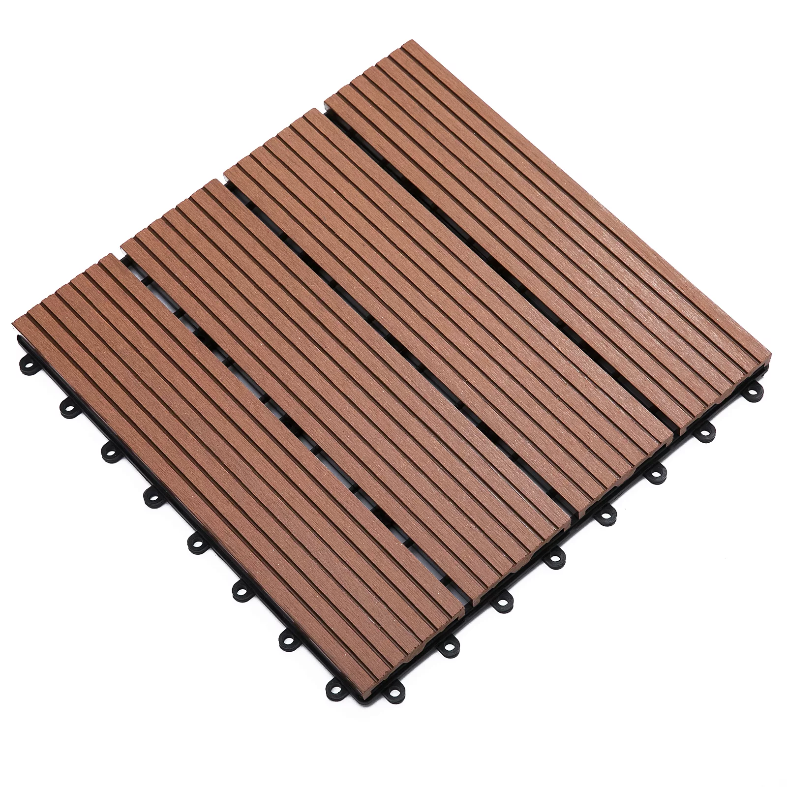 Outsunny Set mit 11 Garten- und Poolfliesen, 30 x 30 x 2,2 cm, rutschfeste günstig online kaufen