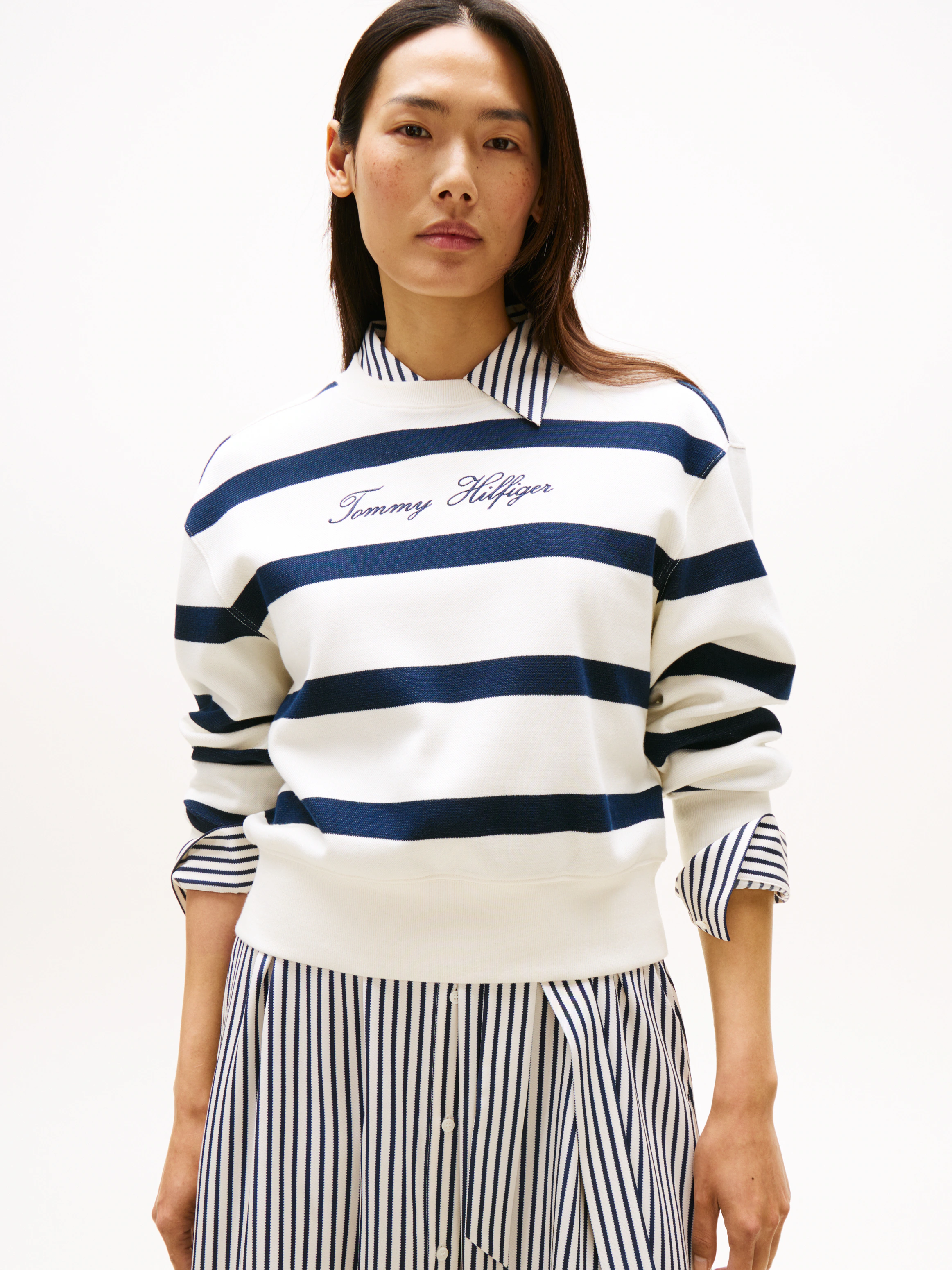 Tommy Hilfiger Sweatshirt "SCRIPT REG PIQUE SWTSHRT", mit Tommy Hilfiger Sc günstig online kaufen