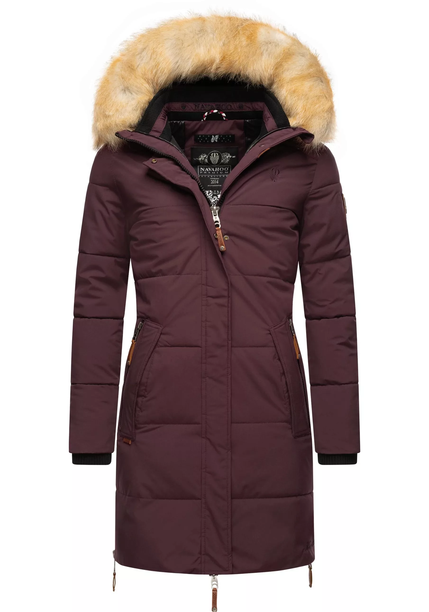 Navahoo Wintermantel "Halina", modischer Damen Winter Steppmantel mit Kapuz günstig online kaufen