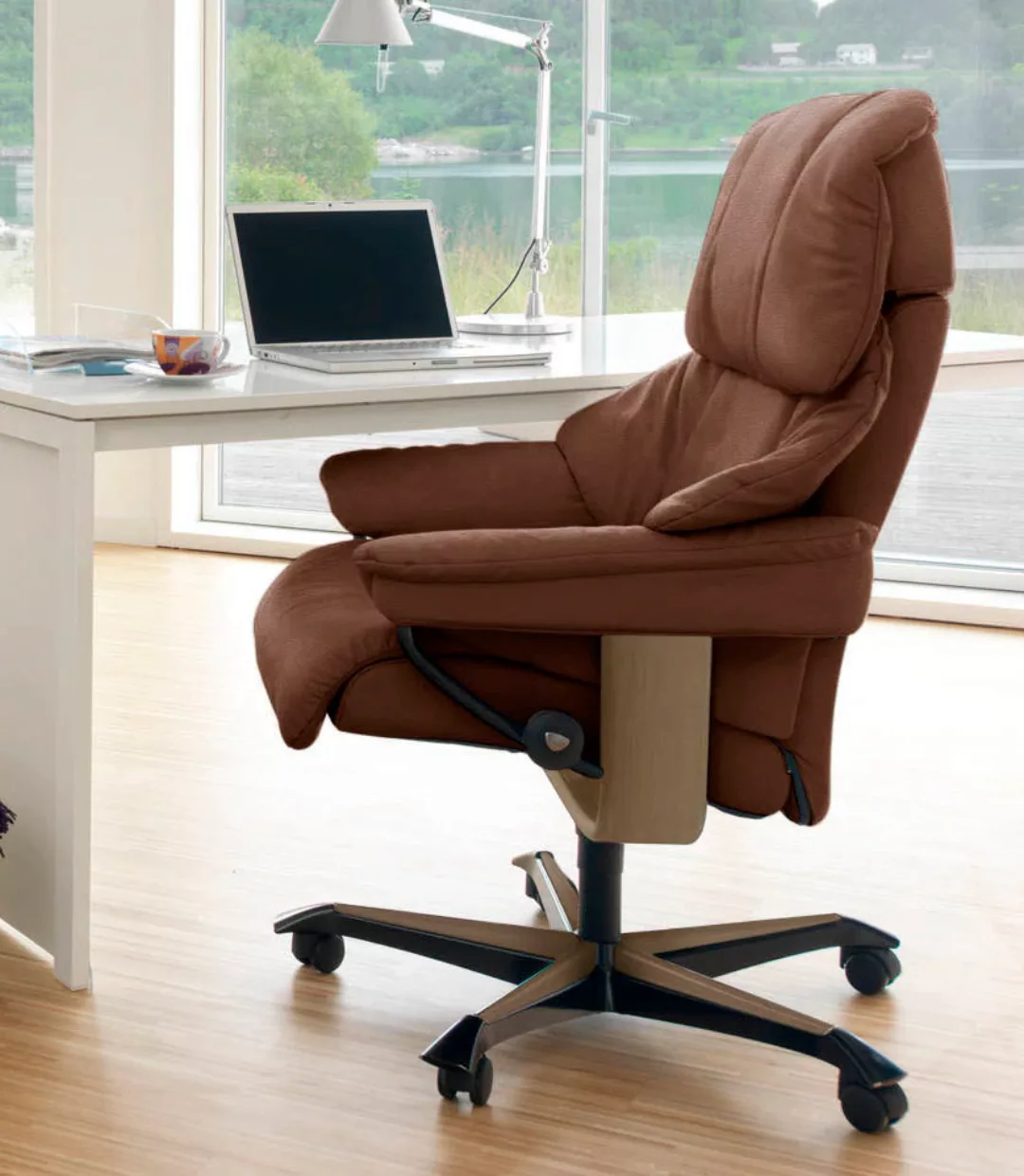Stressless Relaxsessel "Reno", mit Home Office Base, Größe M, Gestell Eiche günstig online kaufen