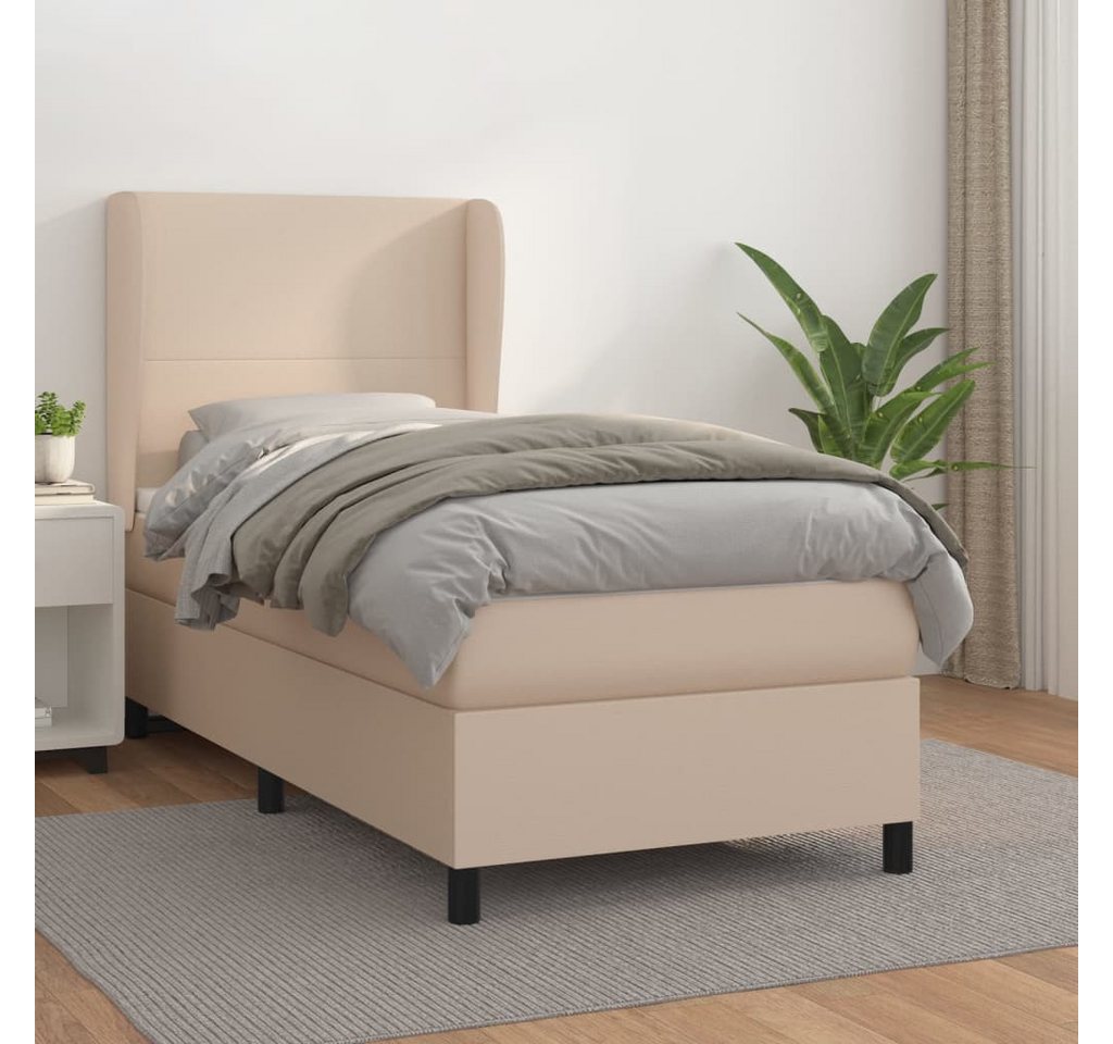 vidaXL Boxspringbett Bett Boxspringbett mit Matratze & Topper Kunstleder ve günstig online kaufen