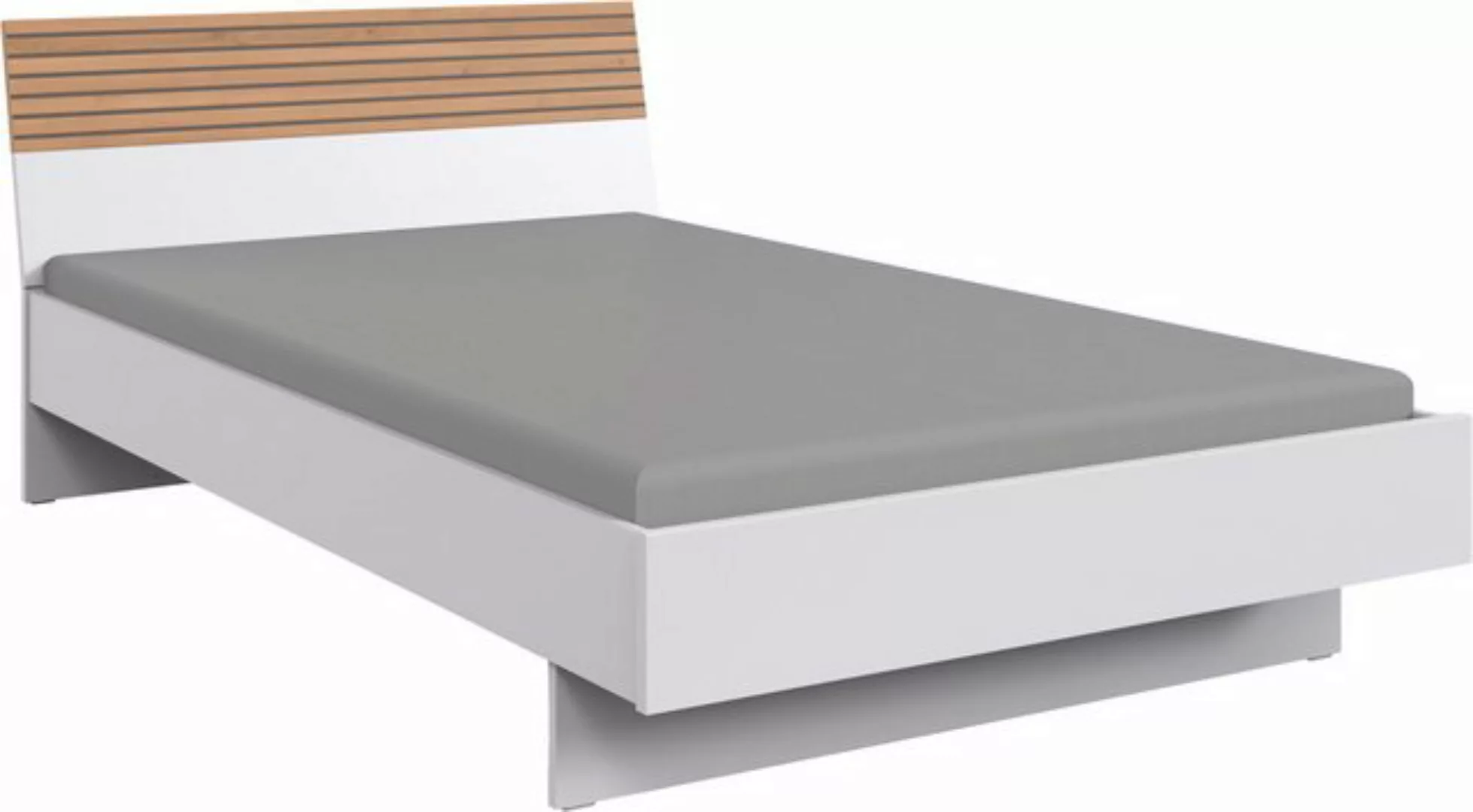 freiraum Bett in WEISS + AKUSTIKLAMELLEN ARTISAN NB - 126x85x210cm (BxHxT) günstig online kaufen