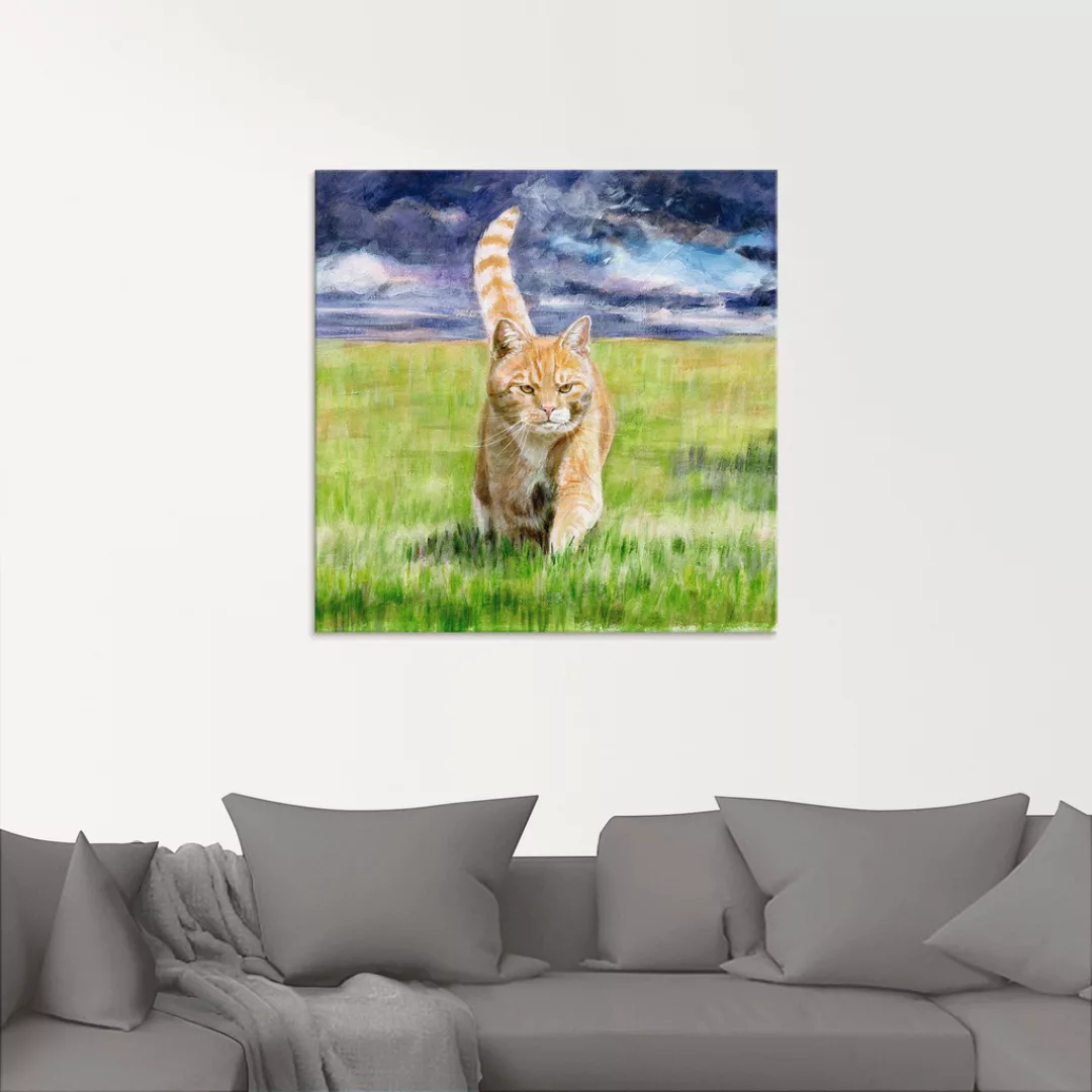 Artland Glasbild »Auf Jagd«, Haustiere, (1 St.), in verschiedenen Größen günstig online kaufen
