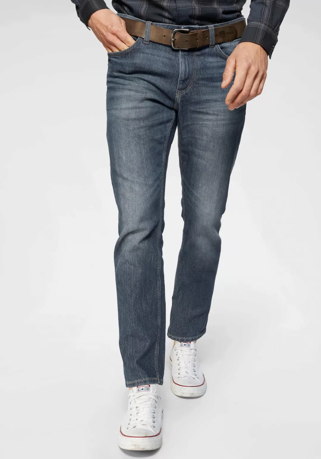 Tom Tailor Herren Jeans Marvin - Straight Fit - Blau - Mid Stone Wash Denim günstig online kaufen