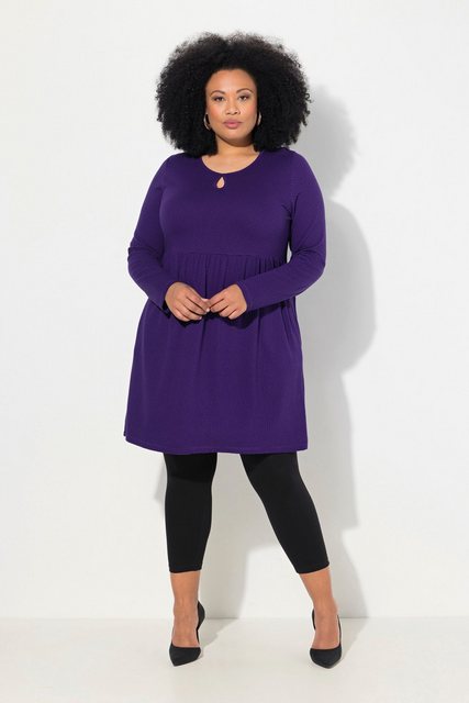 Ulla Popken Longshirt Longshirt Jacquard A-Linie Rundhals Langarm günstig online kaufen