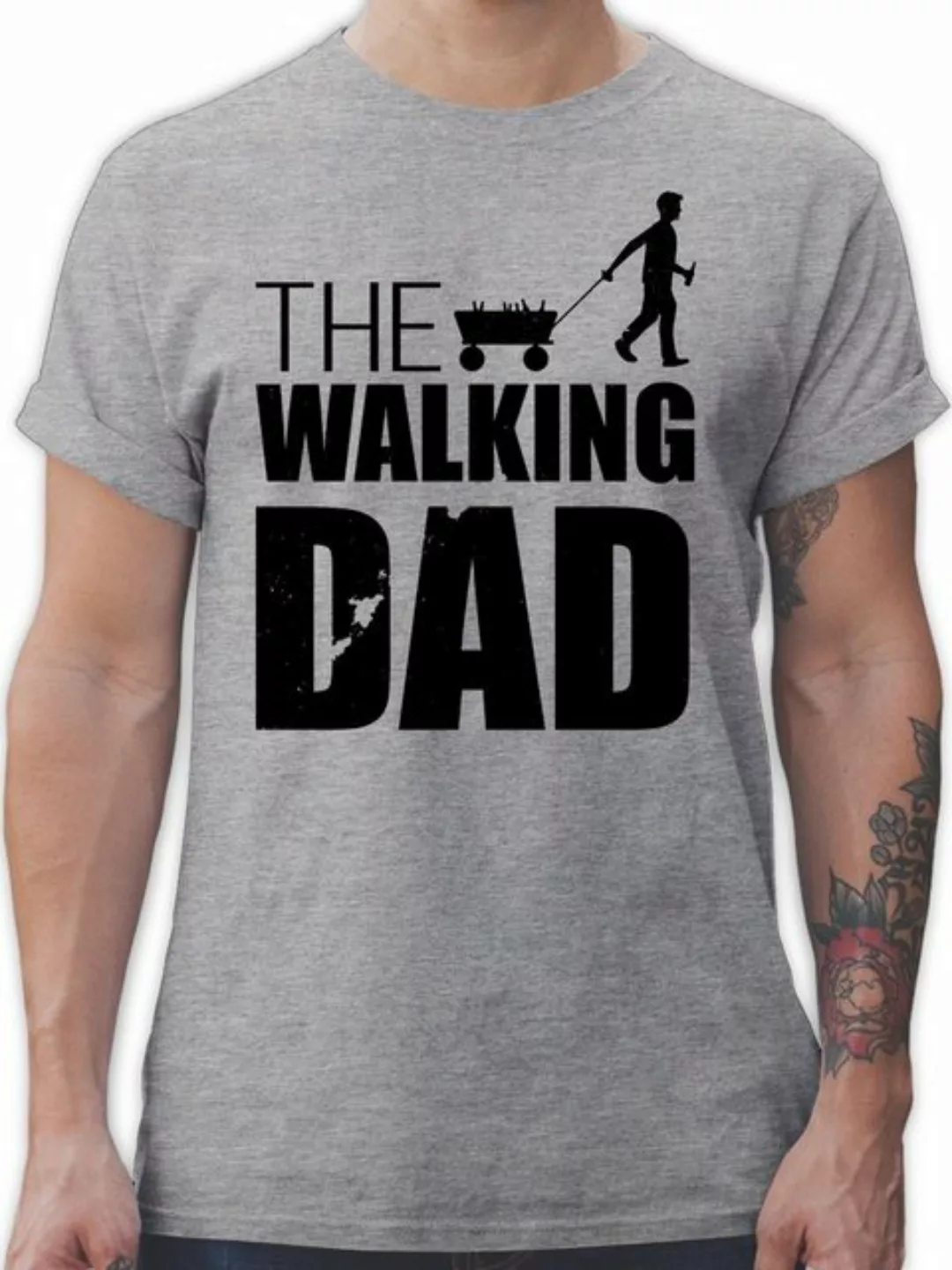 Shirtracer T-Shirt The Walking Dad - Bollerwagen Bier Papa günstig online kaufen