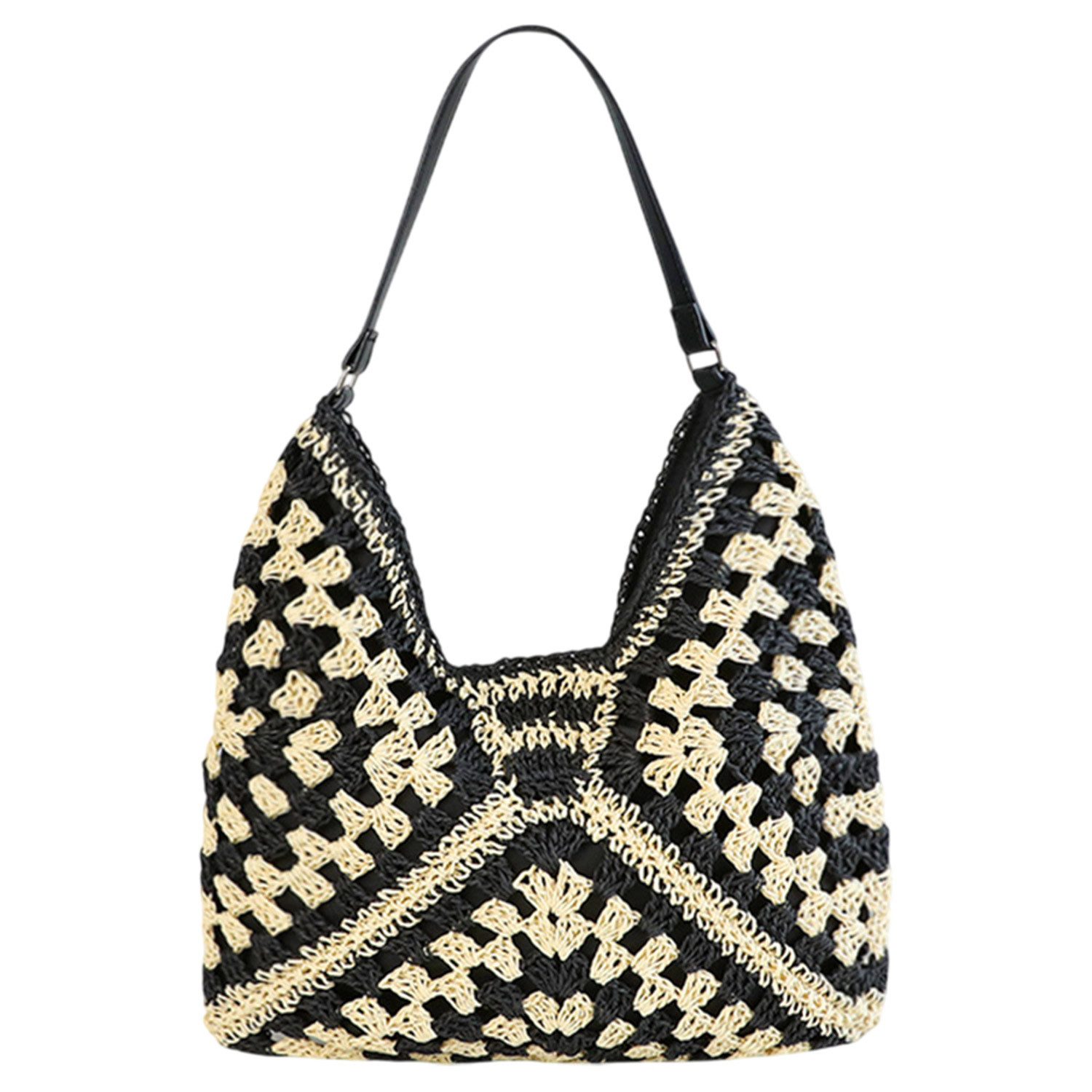 Refttenw Strandtasche Vintage Umhängetasche,Bohemien Tragetasche,Große Stro günstig online kaufen