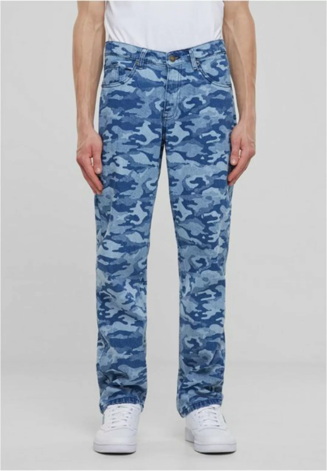 URBAN CLASSICS Funktionshose Laser Camo Printed Jeans Herren günstig online kaufen