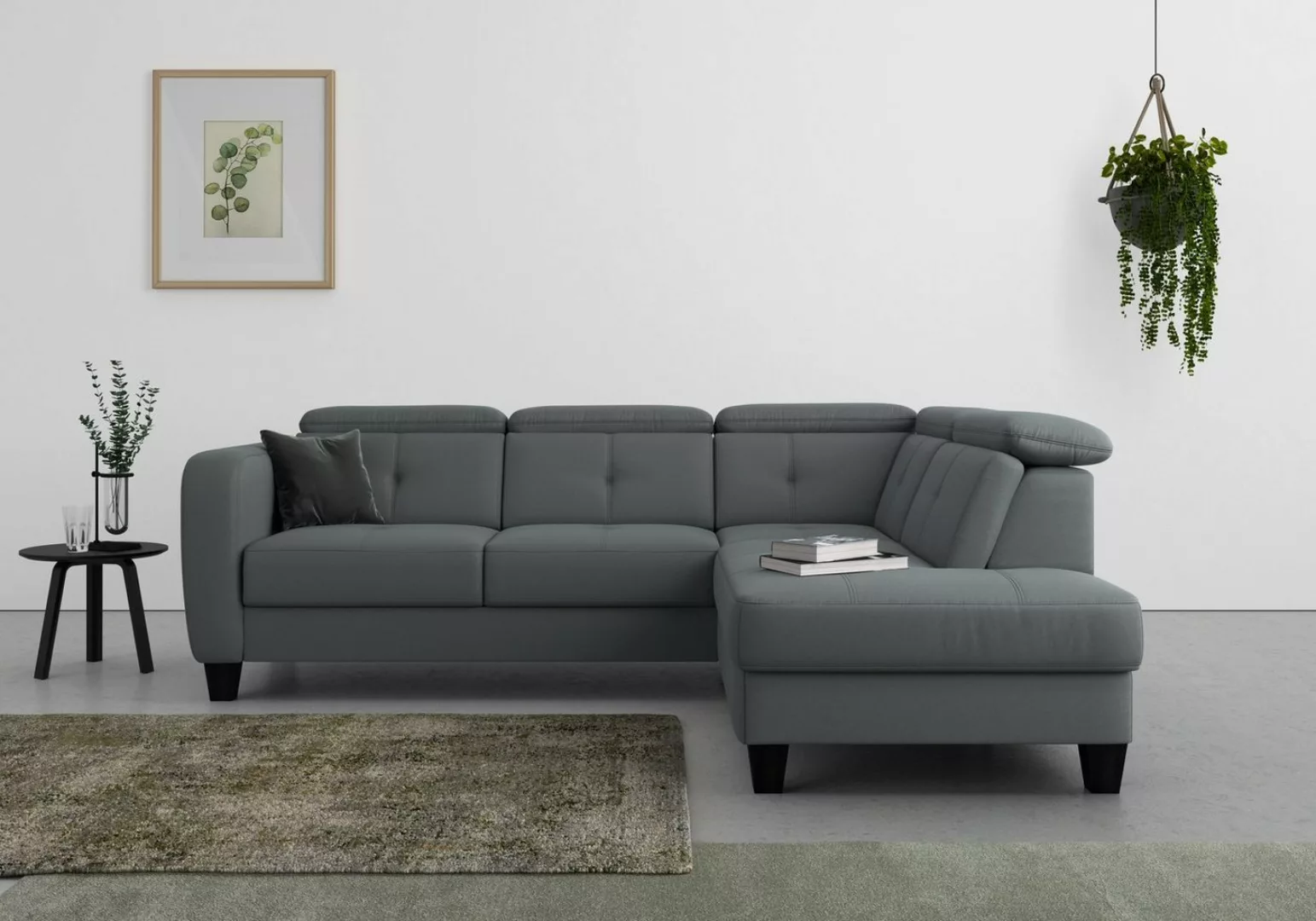 sit&more Ecksofa Belluci L-Form, inklusive Federkern, wahlweise mit Bettfun günstig online kaufen