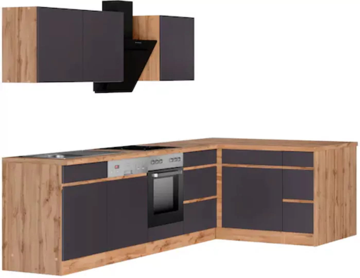 Kochstation Küche "KS-Riesa", Stellbreite 340x150 cm, wahlweise mit oder oh günstig online kaufen