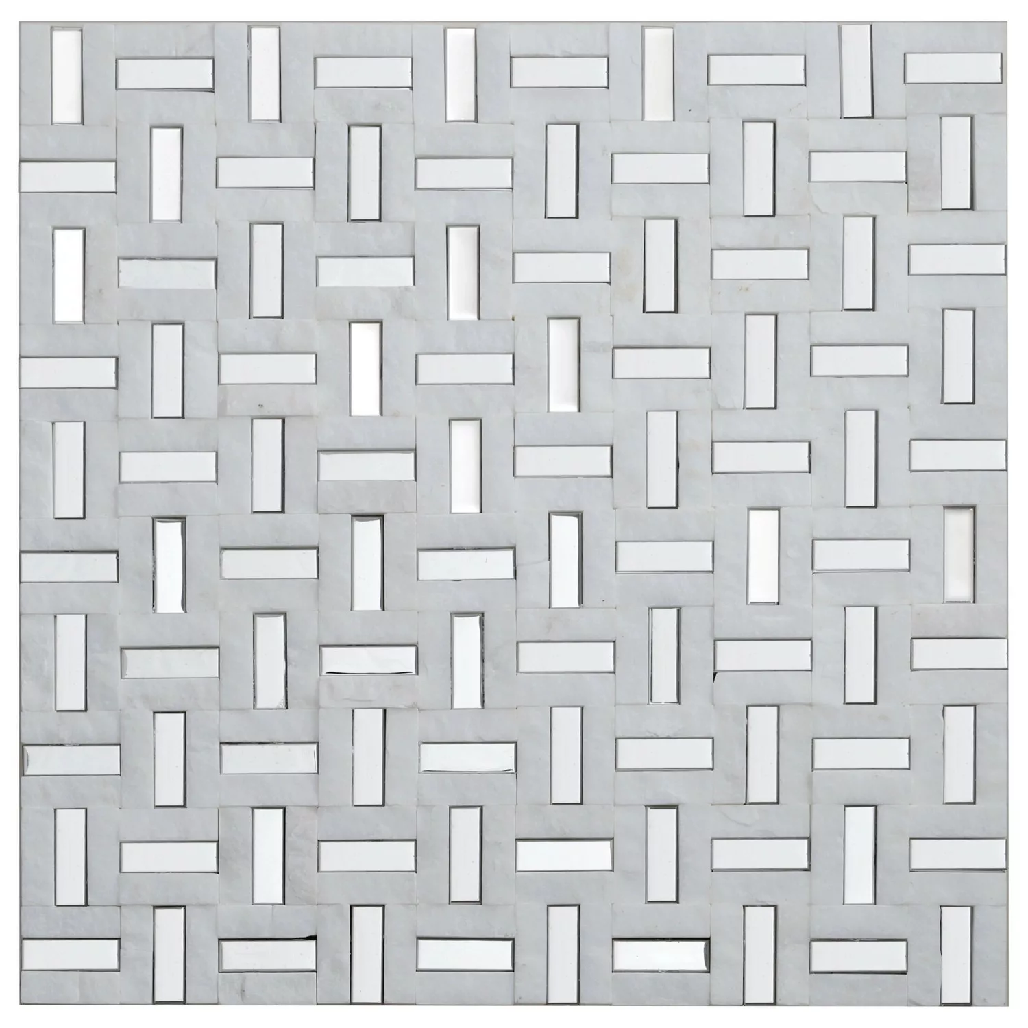 Mosaik Marmor & Aluminium Greek White 30 cm x 30 cm günstig online kaufen