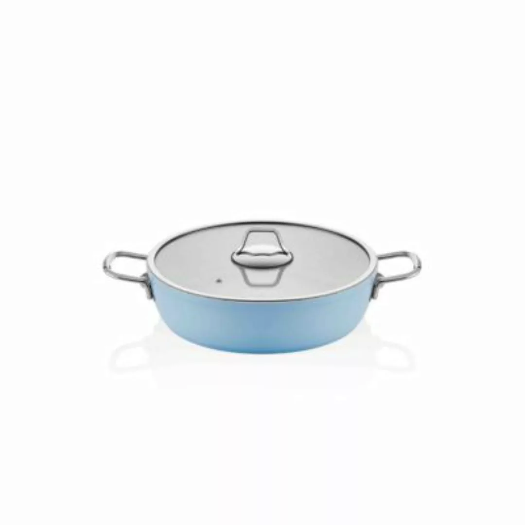 THE MIA La Mia Cucina 24 cm kurzer Topf mit Deckel blau günstig online kaufen
