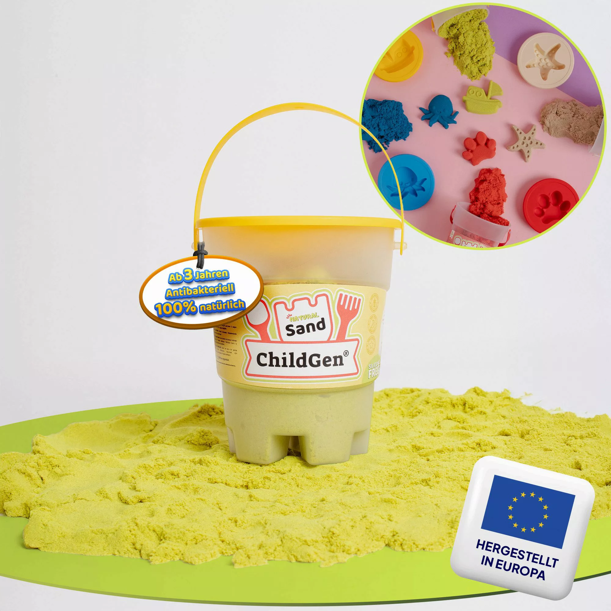 ChildGen Sandkasten Kinetischer Sand, Natürlich, ungiftig, günstig online kaufen